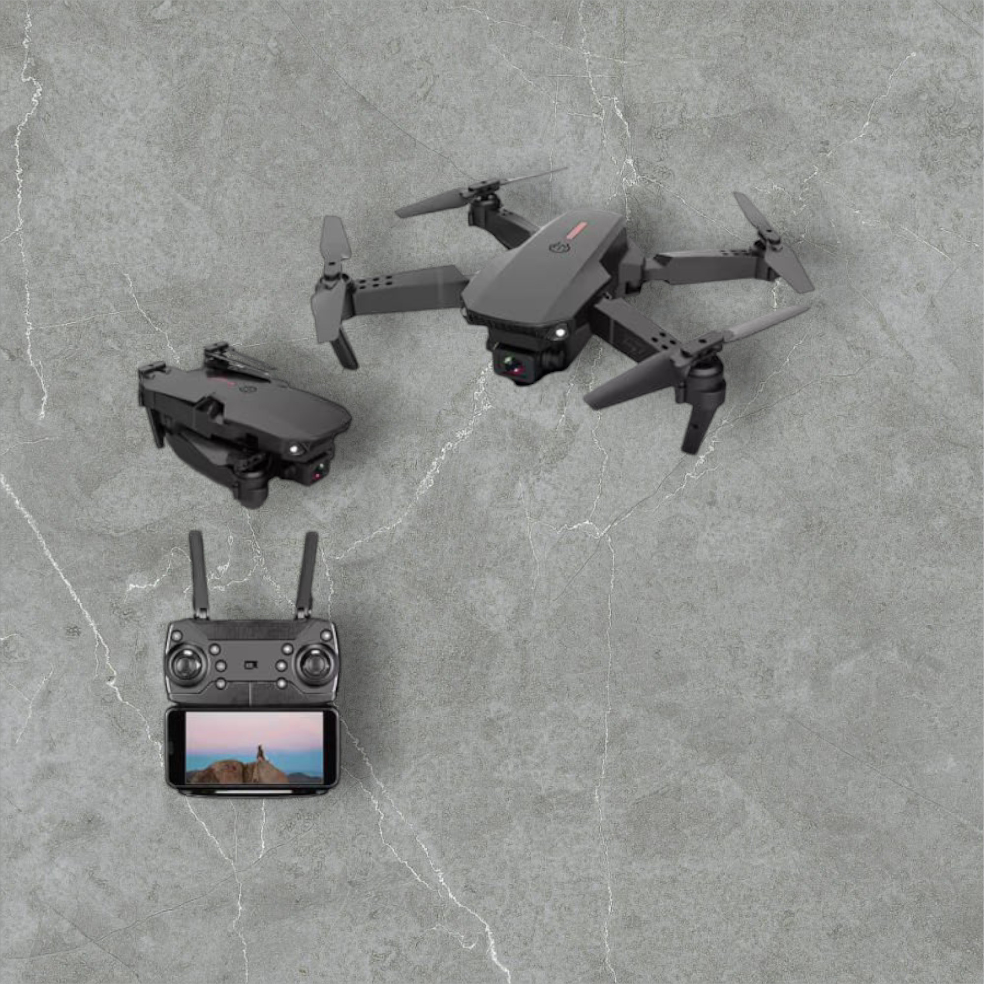 swa mi E99 Foldable Pro Drone for Kids | Obstacle Avoidance rone 2 Batteries_4 Drone image 1
