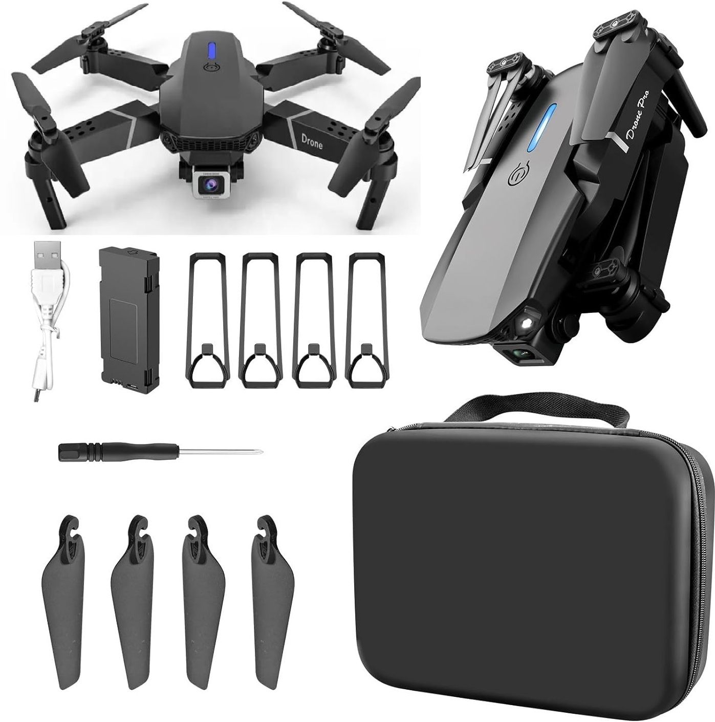 4k dual camera drone E88 Pro Foldable WiFi Quadcopter Long Battery Life-WIFI Drone-image-10