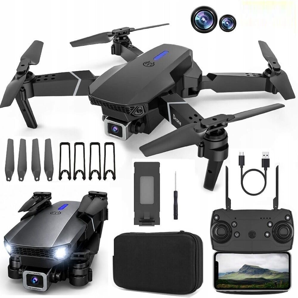 florastick 4K E88 Pro Drone with 1080HD Dual Cameras, Foldable Quadcopter Drone-picture-15