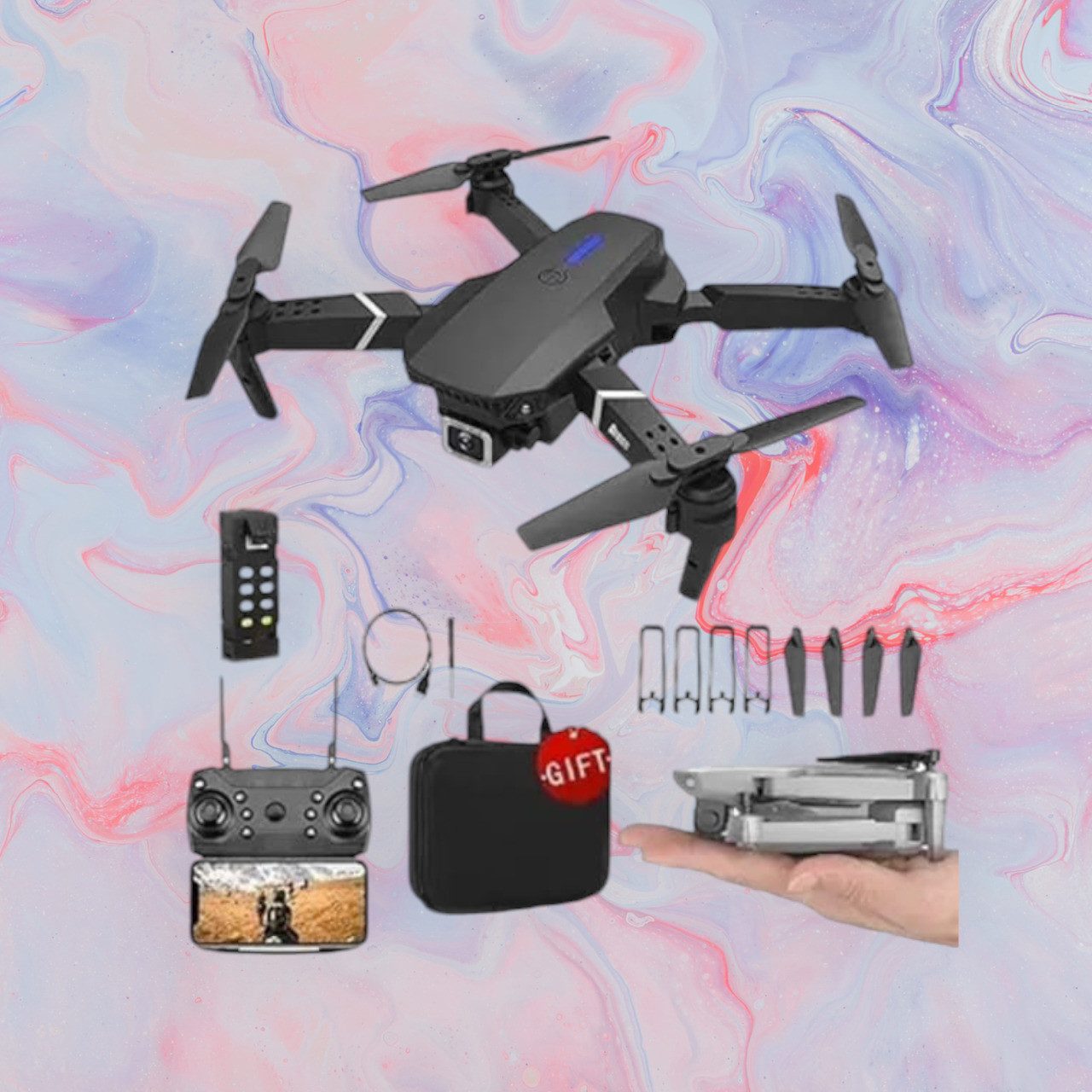 swa mi Camera dron1080P with Wide Angle Camera Long Flight time Auto Hover Foldable_22 Drone image 1
