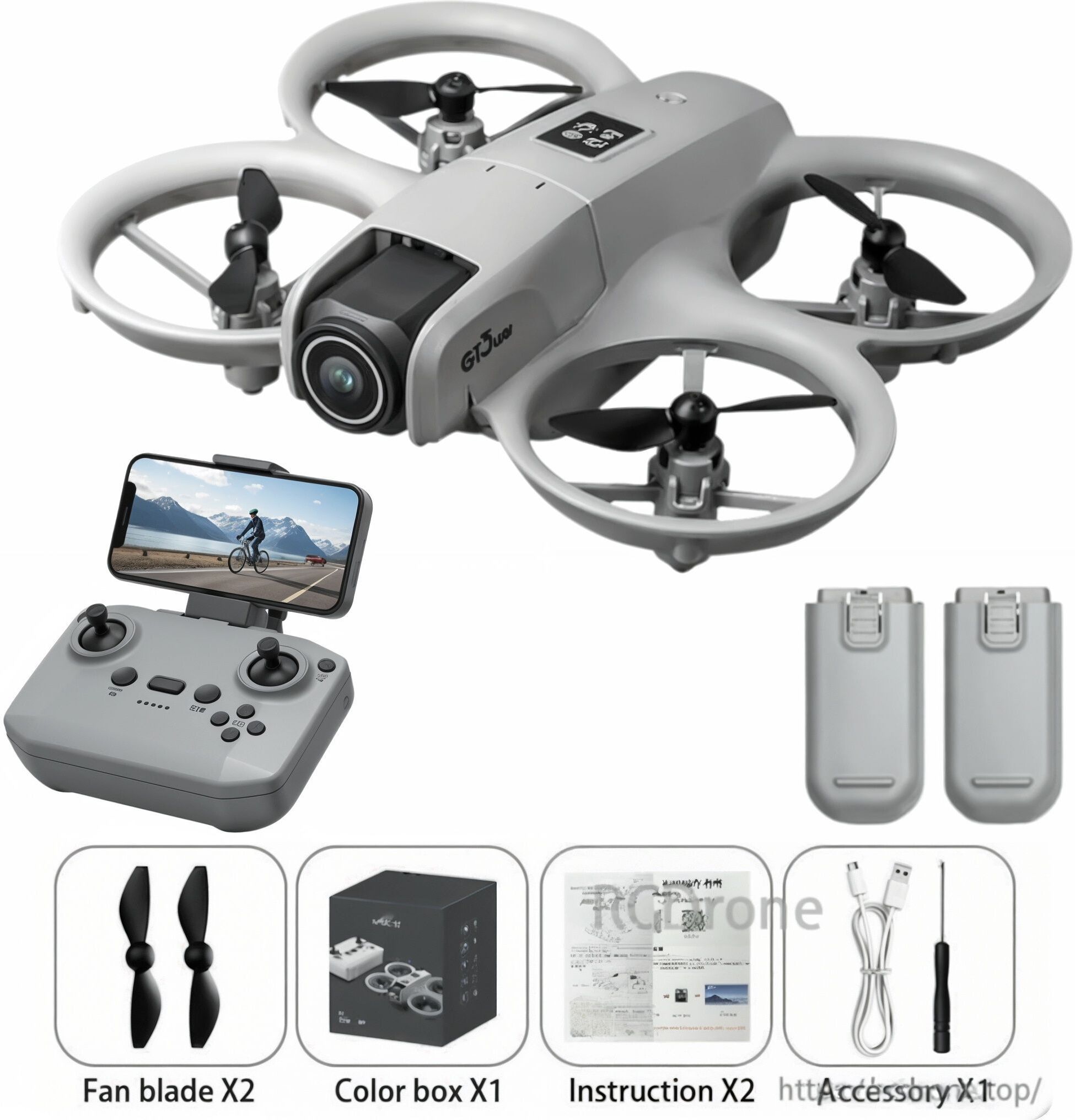 GT3 4K Drone Dual Cameras Obstacle Avoidance Mini Quadcopter Foldable RC Drone Drone-image-26