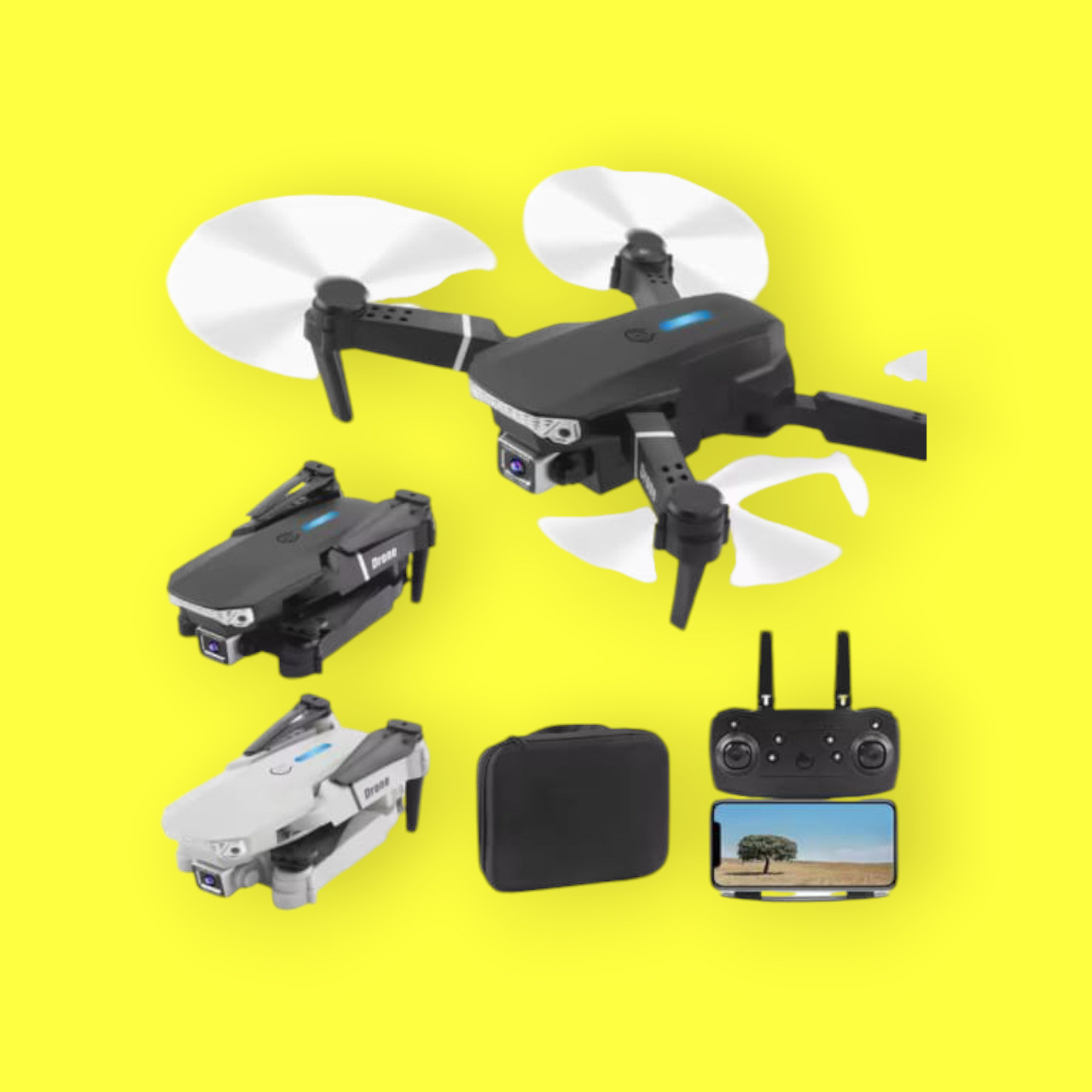 swa mi E99 Drone WiFi Camera Drone Remote Control 360 Flip Stunt Drone 2 Batteries_13 Drone image 1