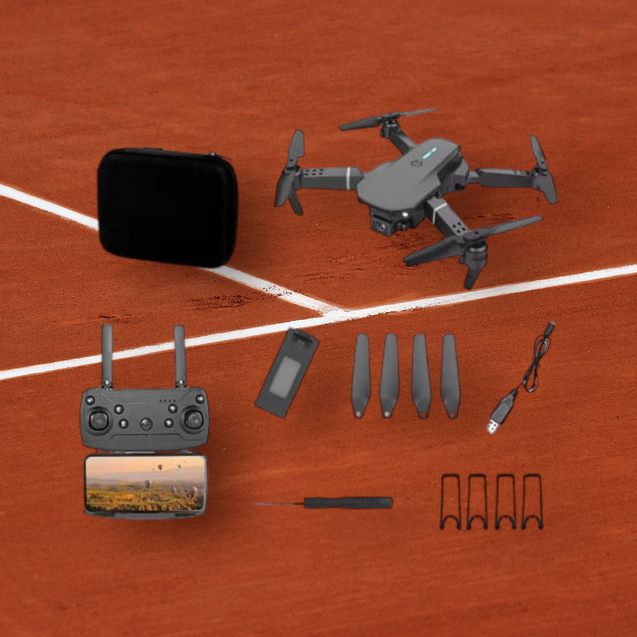 swa mi E8 WiFi Camera Remote Control 360 Flip Stunt Drone 2 Batteries_26 Drone image 1