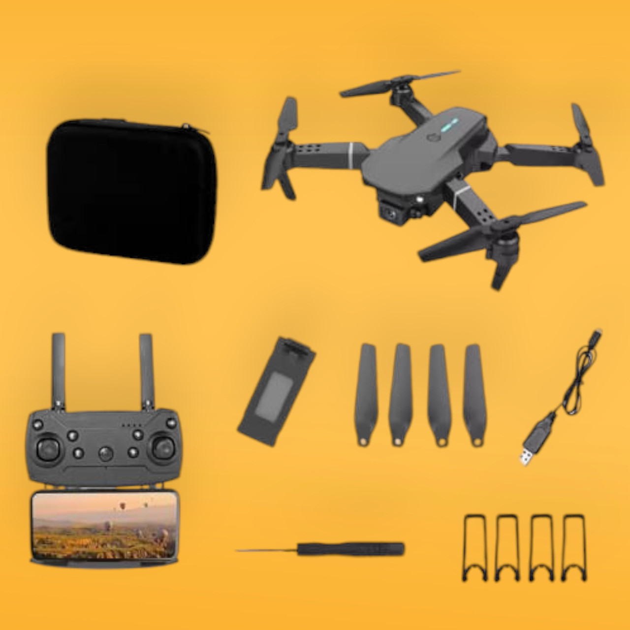 swa mi E8 WiFi Camera Remote Control 360 Flip Stunt Drone 2 Batteries_30 Drone image 1