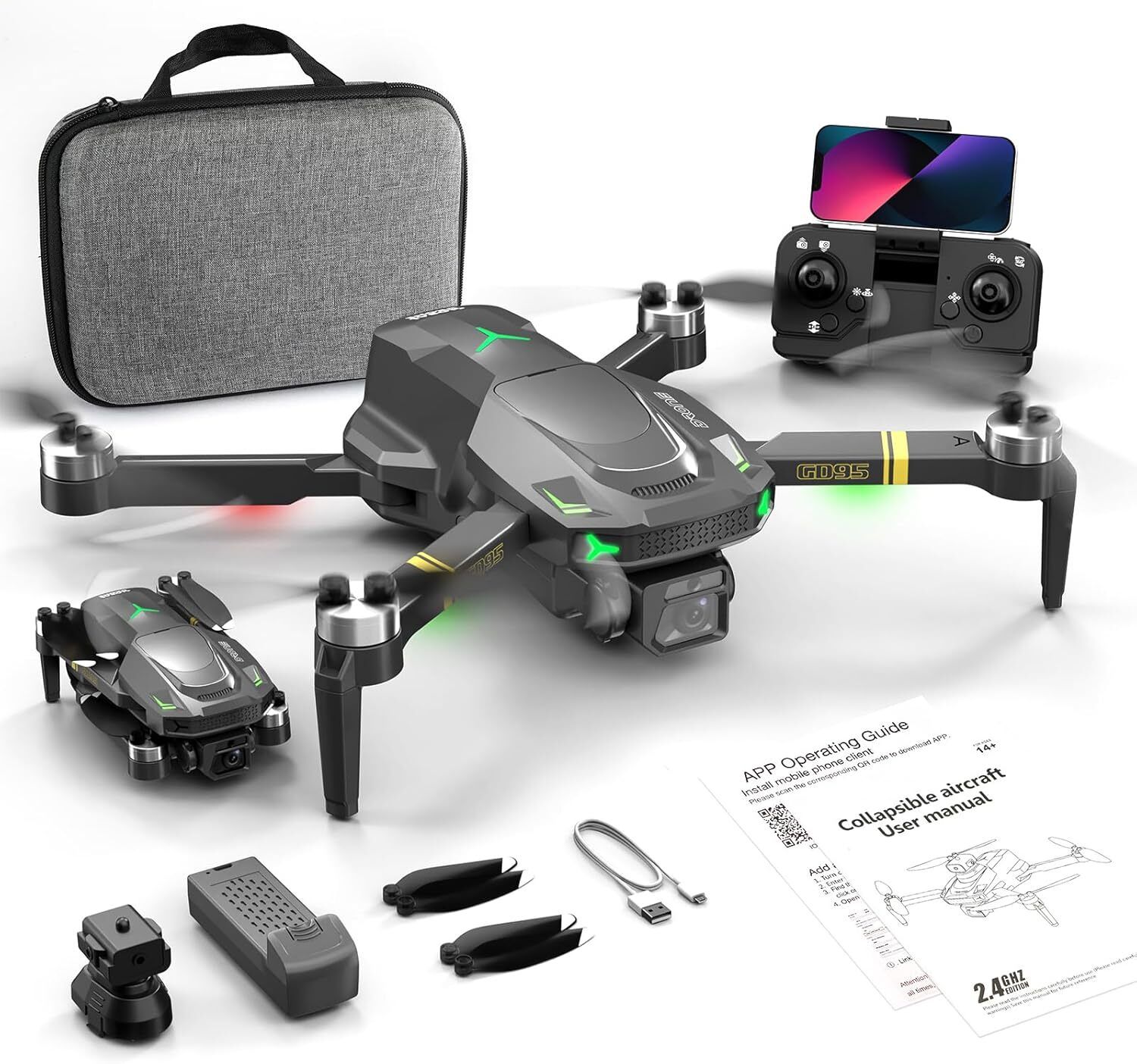 GD95 Drone With Directions 360 Degree Obstacle Avoidance & Screen Camera Drone-image-20