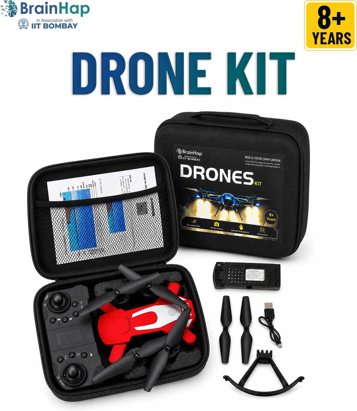 brainhap STEM Learning Drone Kit with Remote Control Educational Drone-picture-14