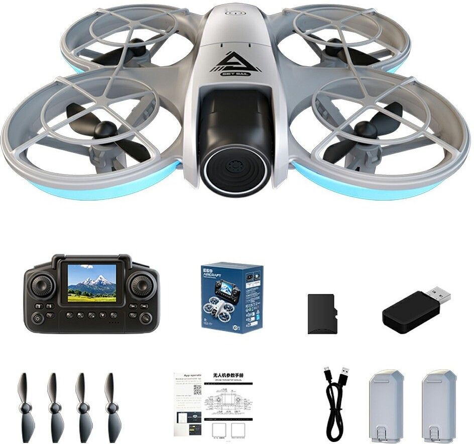 E69 Mini RC Optical Flow Aerial Photography FPV Aircraft with Screen Controller Drone