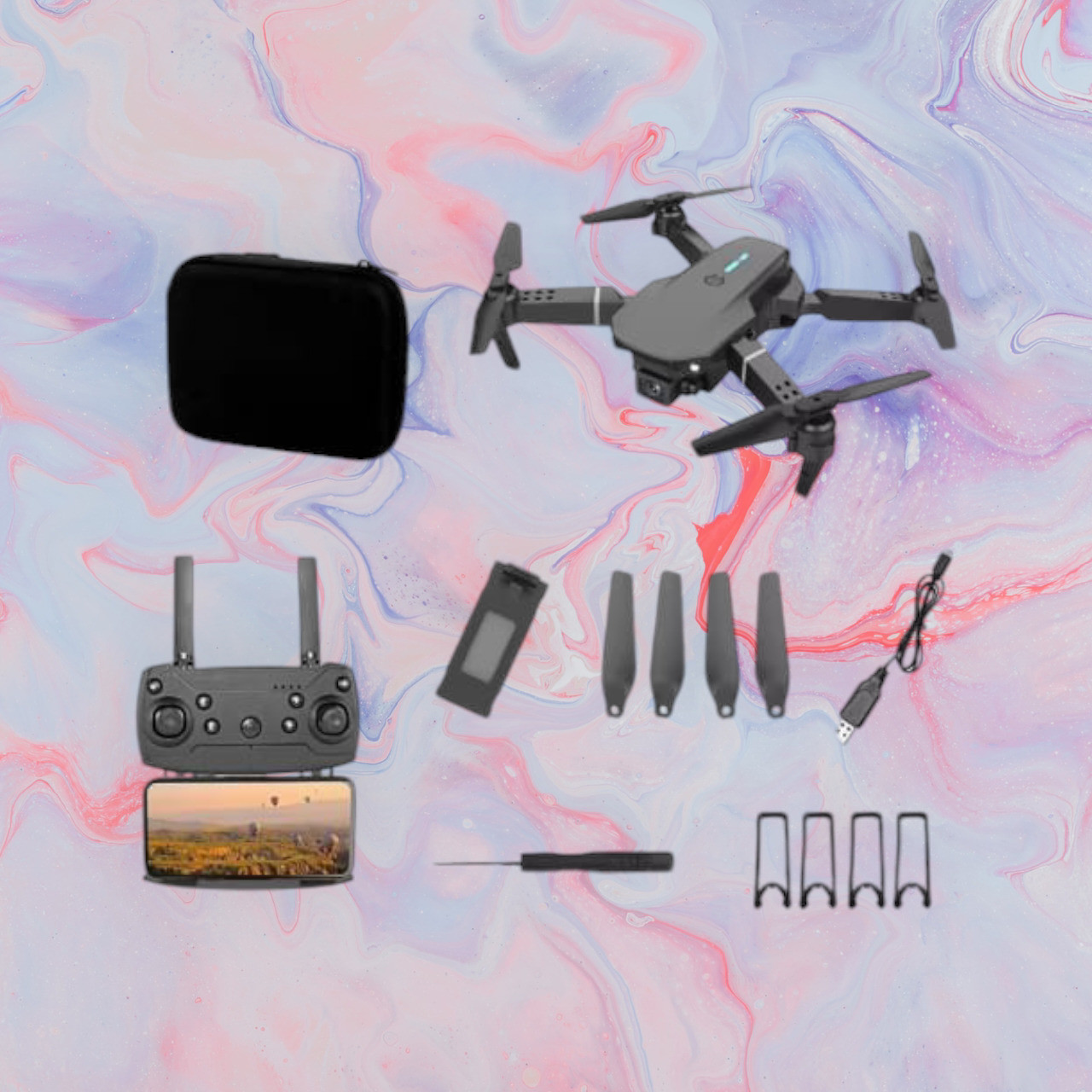 swa mi E8 WiFi Camera Remote Control 360 Flip Stunt Drone 2 Batteries_22 Drone image 1