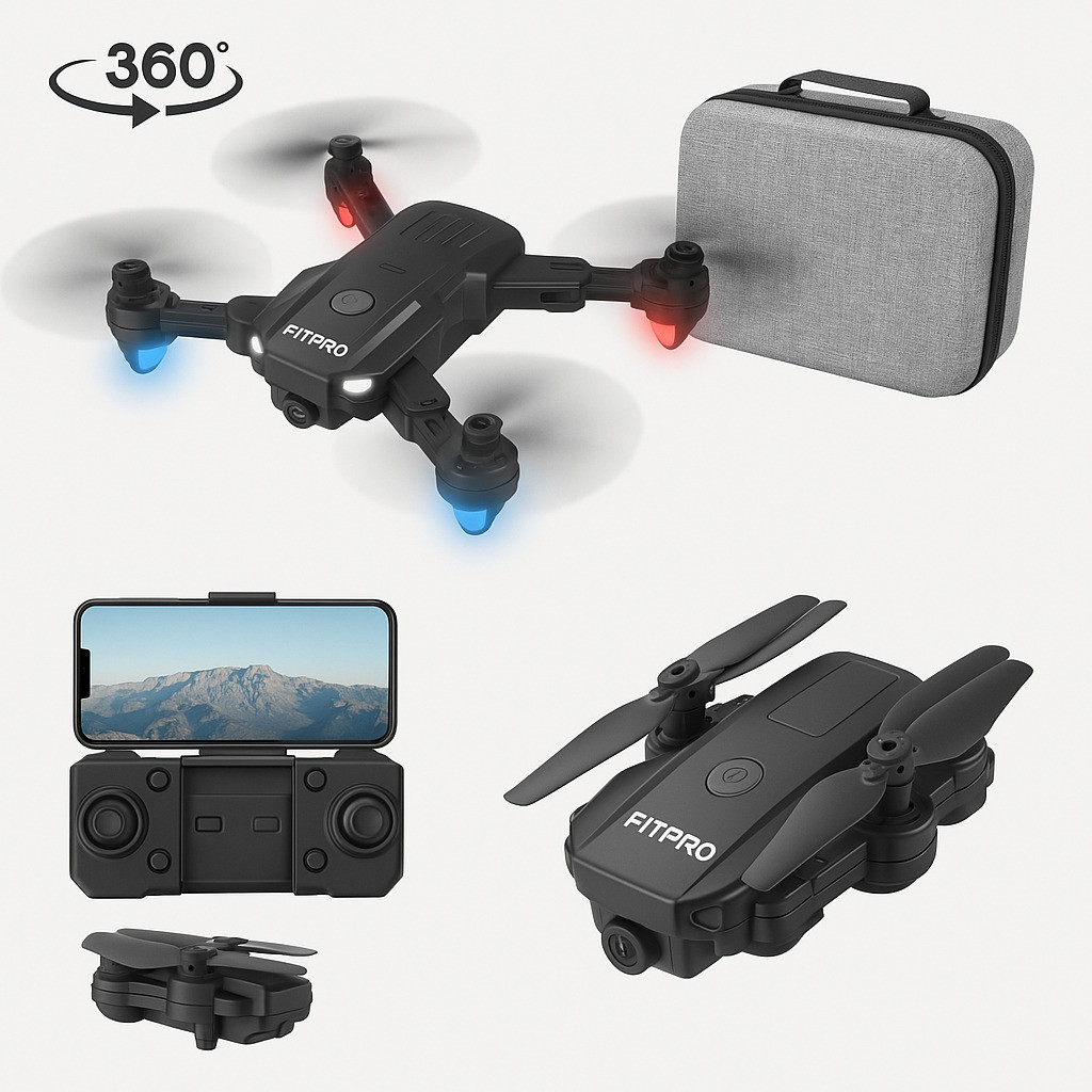 fitpro J2 4K 480P Cheap Obstacle Avoidance Flying Camera Drone Remote Control RC Drone image 1