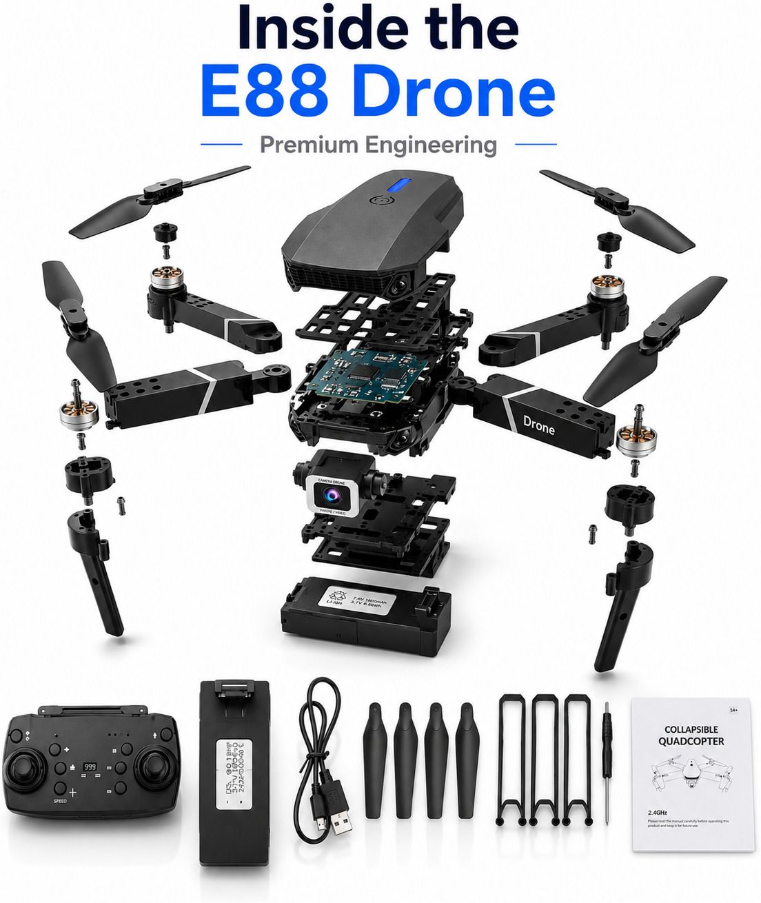 super toy 4K Q10 WiFi Dual Camera Drone for Adults & Kids with 2 Batteries and Toy Drone Drone-picture-18