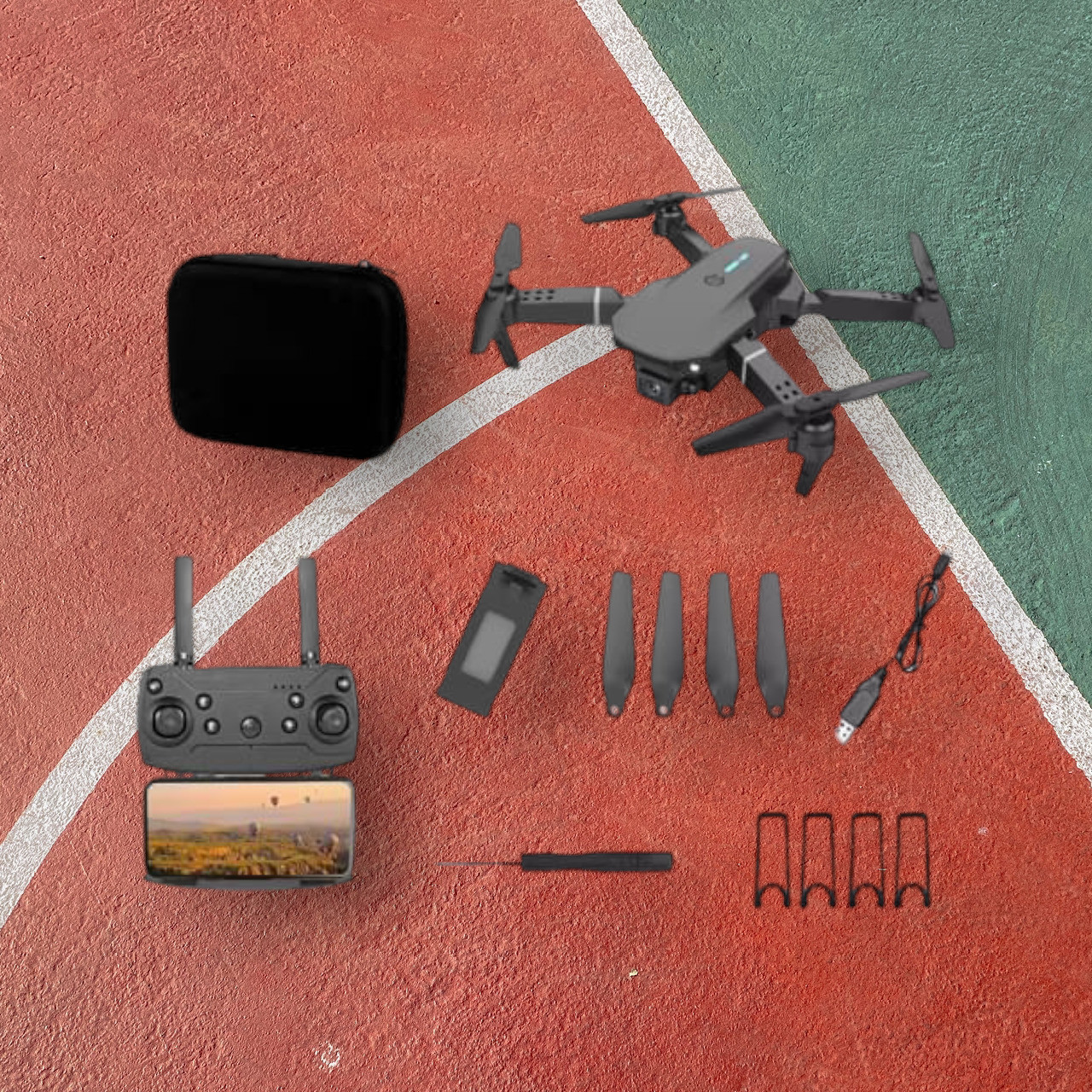 swa mi E8 WiFi Camera Remote Control 360 Flip Stunt Drone 2 Batteries_25 Drone image 1