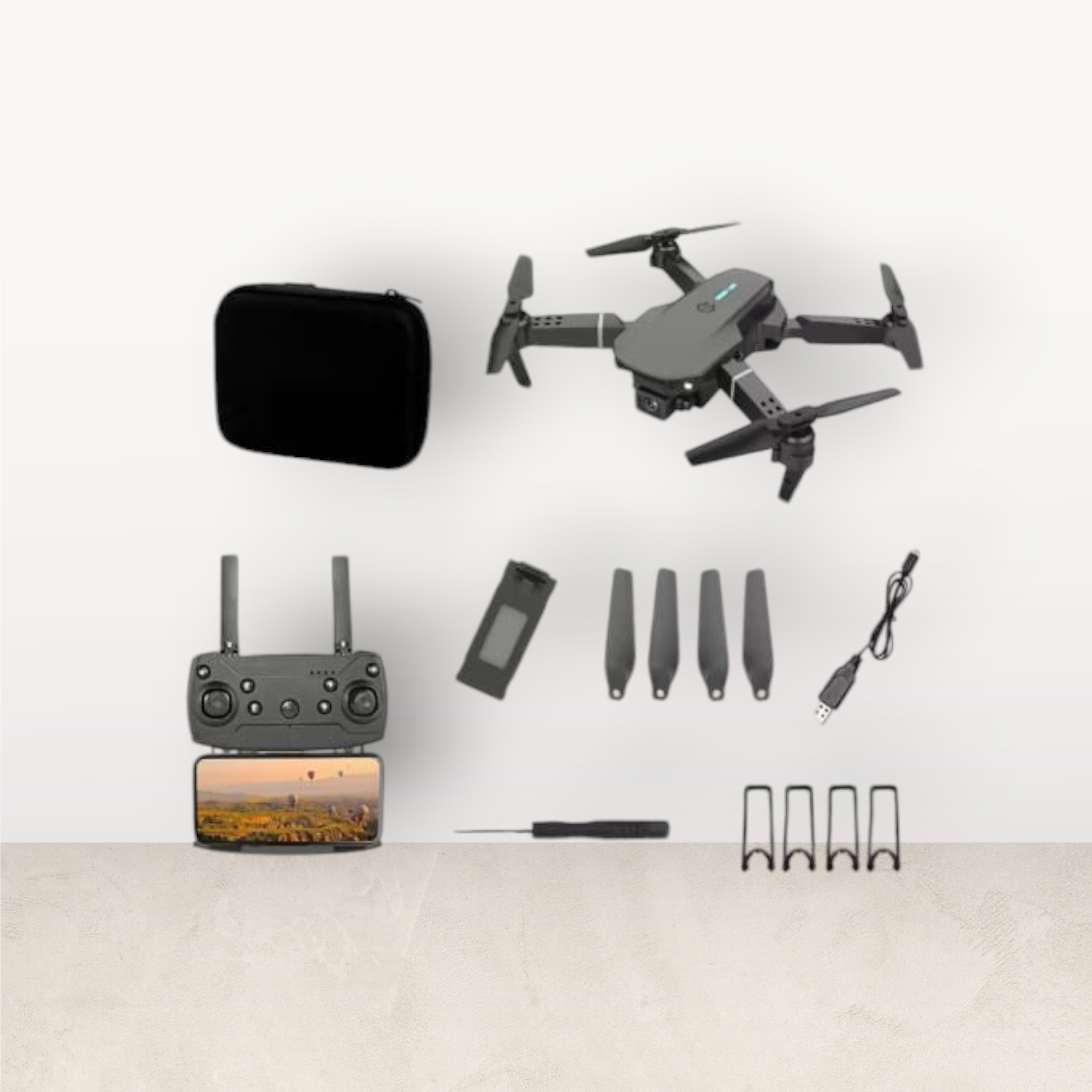 swa mi E8 WiFi Camera Remote Control 360 Flip Stunt Drone 2 Batteries_7 Drone image 1