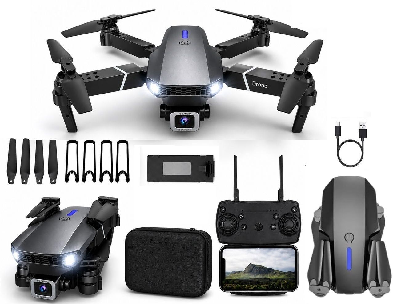 rivalstick 4k dual camera mini drone E88 Pro Foldable WiFi Quadcopter Drone-picture-32