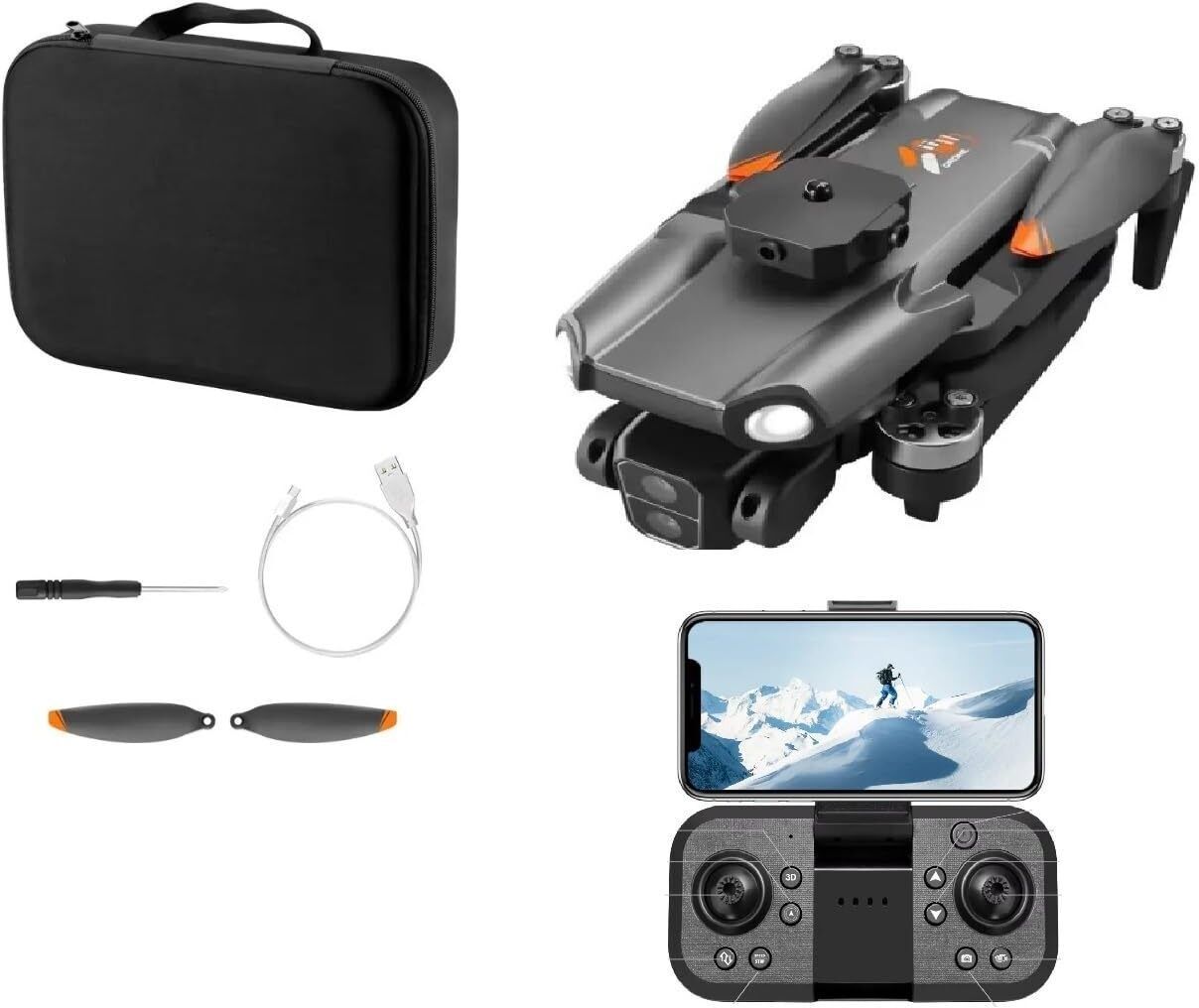 Brushless 4K Dual Camera Drone 5-Sided Obstacle Avoidance,WIFI,Gesture Control Drone