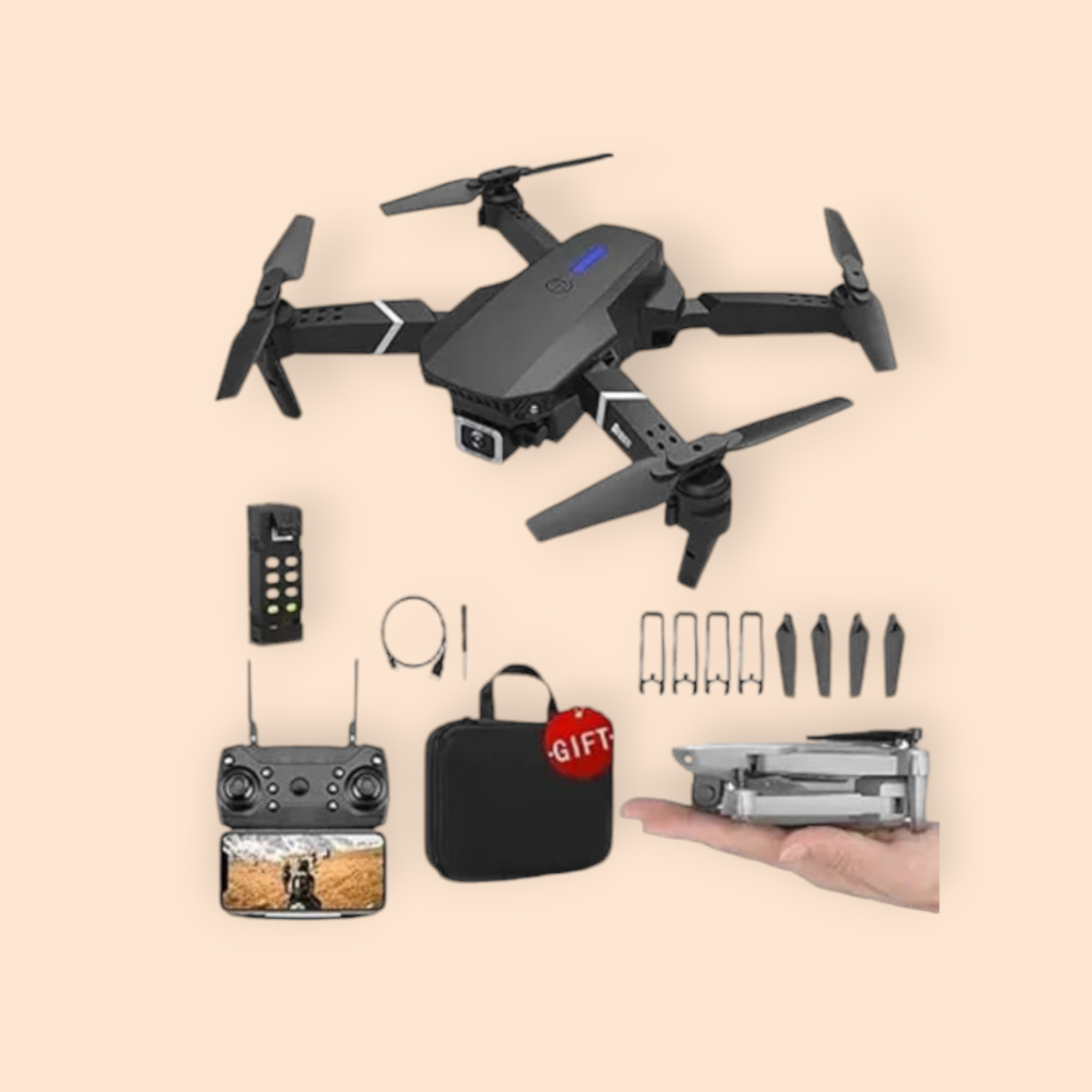 swa mi Camera Drone 1080P with Wide Angle Camera Long Flight time Auto Hover Foldable_4 Drone image 1