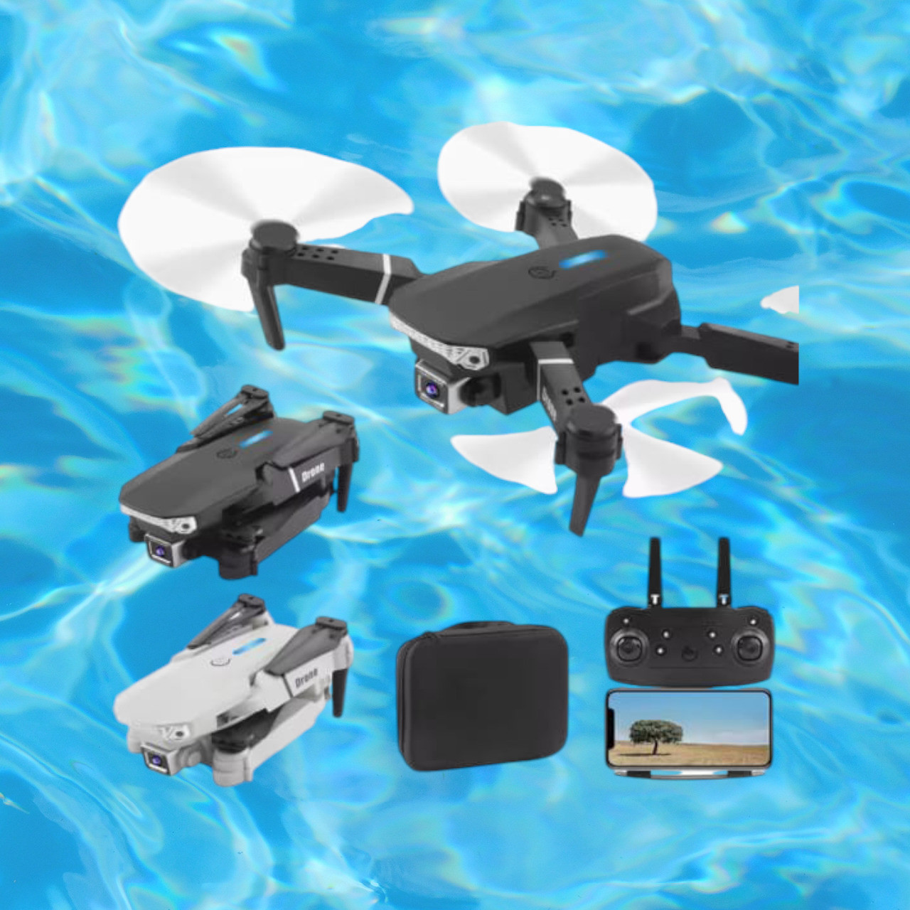 swa mi E99 Drone WiFi Camera Drone Remote Control 360 Flip Stunt Drone 2 Batteries_23 Drone image 1