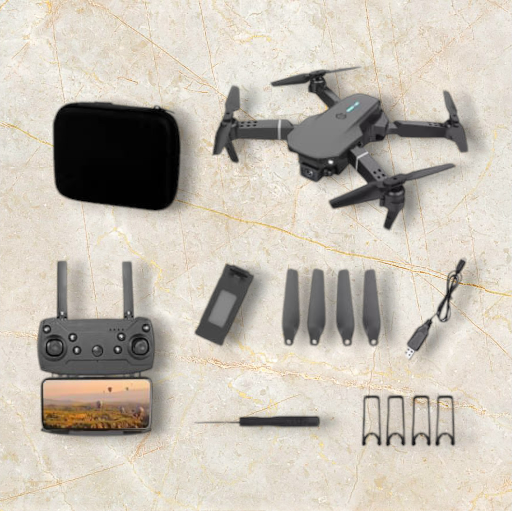 swa mi E8 WiFi Camera Remote Control 360 Flip Stunt Drone 2 Batteries_11 Drone image 1