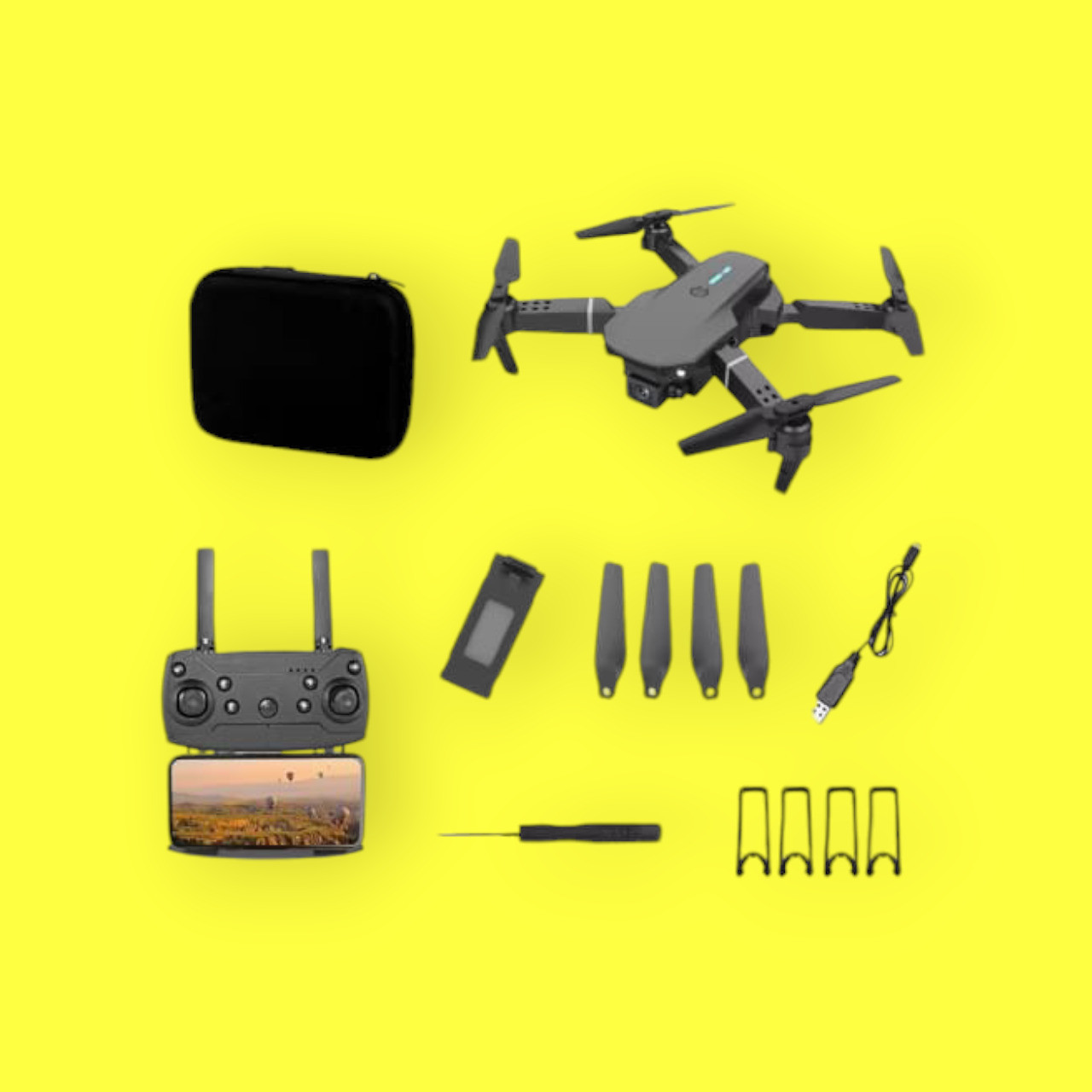 swa mi E8 WiFi Camera Remote Control 360 Flip Stunt Drone 2 Batteries_13 Drone image 1