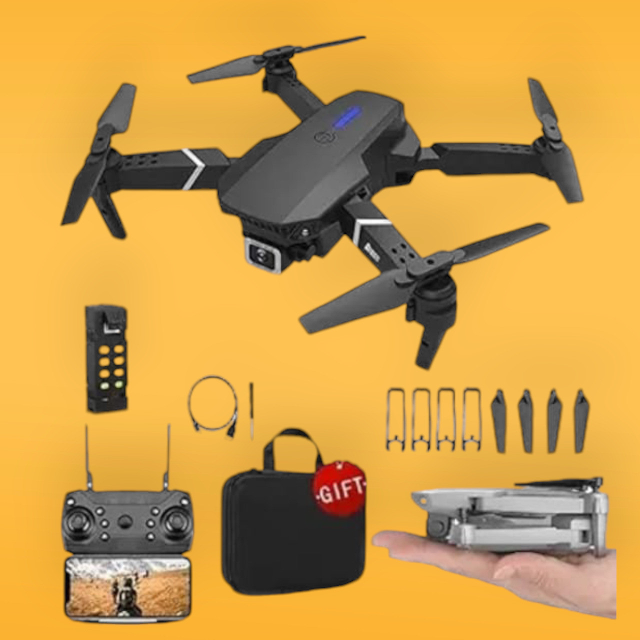 swa mi Camera dron1080P with Wide Angle Camera Long Flight time Auto Hover Foldable_30 Drone image 1