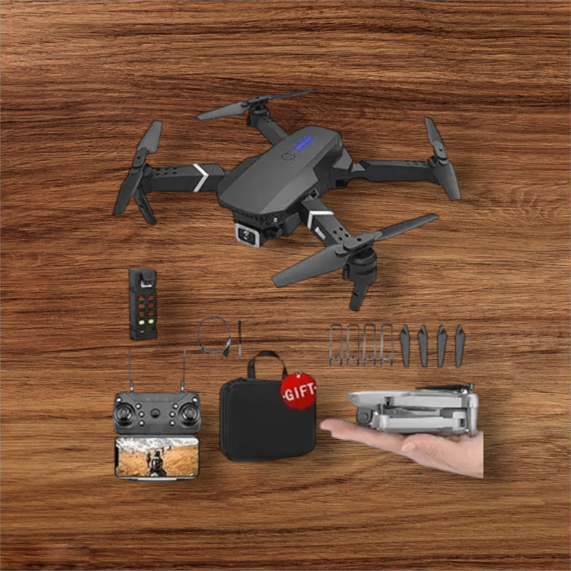 swa mi Camera Drone 1080P with Wide Angle Camera Long Flight time Auto Hover Foldable_9 Drone image 1
