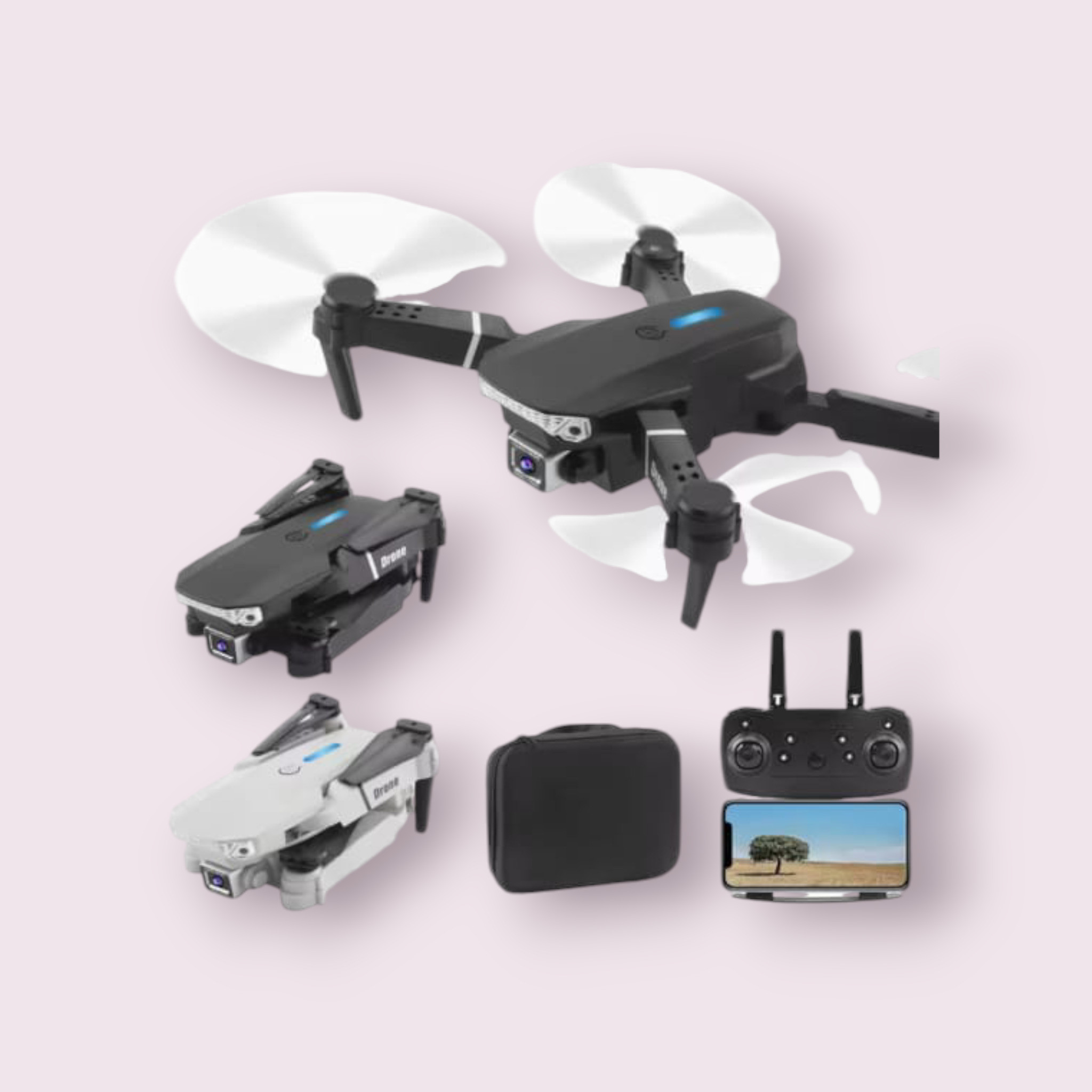 swa mi E99 Drone WiFi Camera Drone Remote Control 360 Flip Stunt Drone 2 Batteries_1 Drone image 1