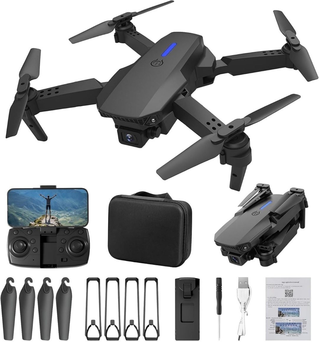 Orignal E88 Pro Drone With HD 4K Dual Camera Height Hold RC Foldable Drone Drone