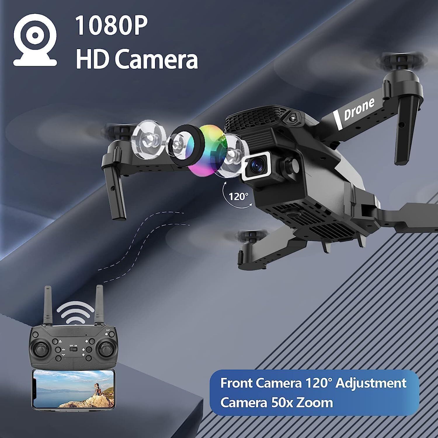 M-ONE 4K Mini Drone with Dual Camera | 360° Flip, WiFi FPV, 1080P HD Drone-image-20