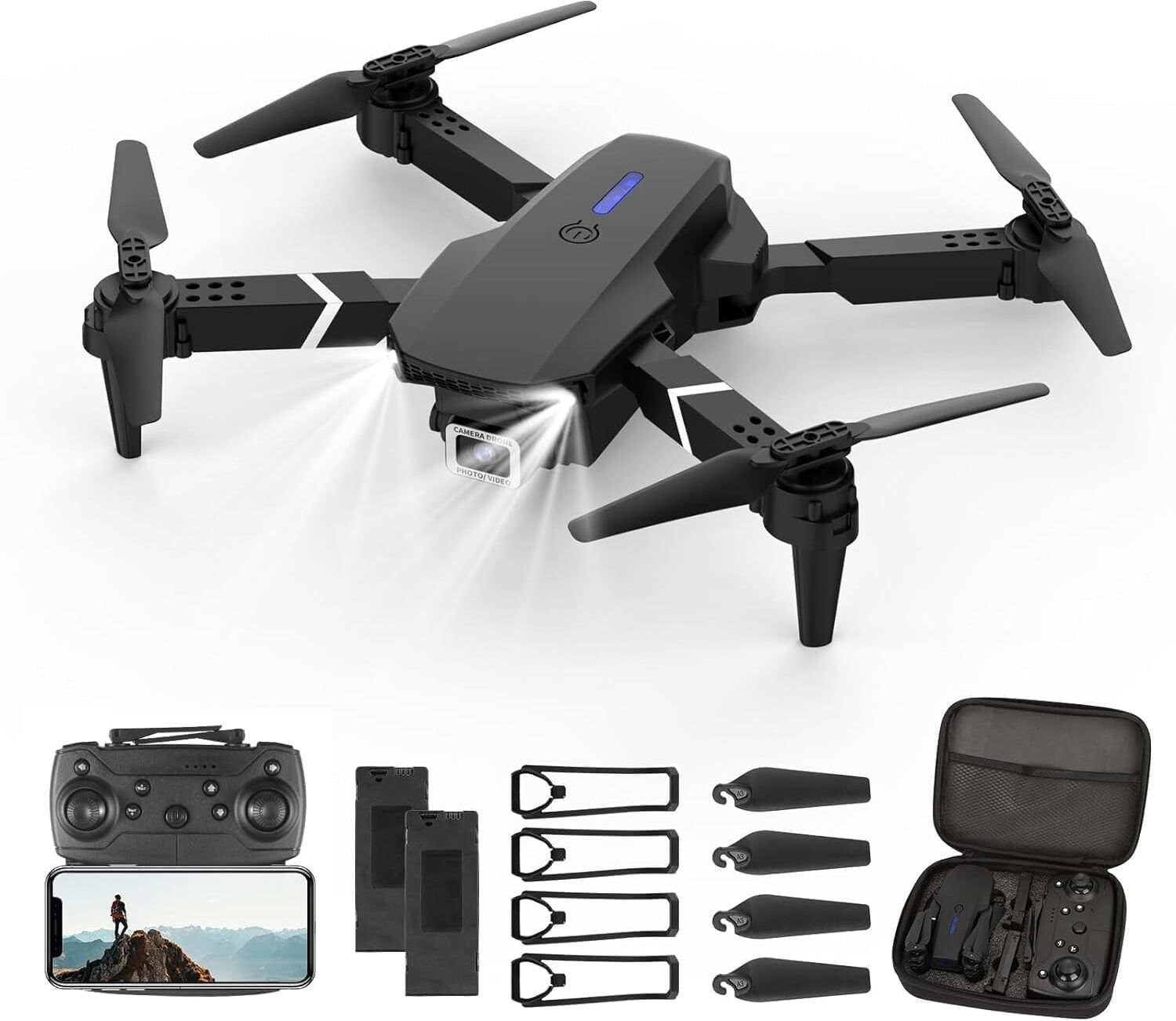 antman E88 Pro Drone With HD 4K Dual Camera Height Hold RC Foldable Quadcopter Drone Drone-picture-20