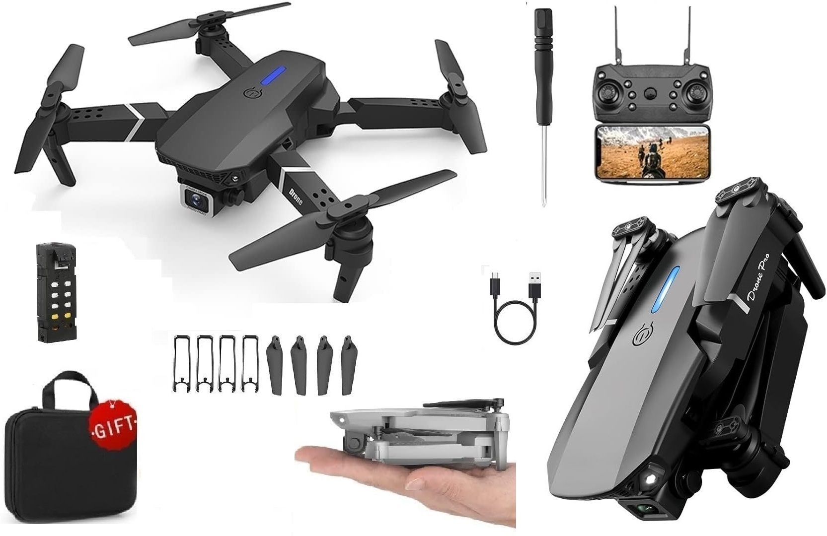 hiyadikans Drone upgraded version 4k dual camera New Smart Gestures-1PCS Drone-picture-27