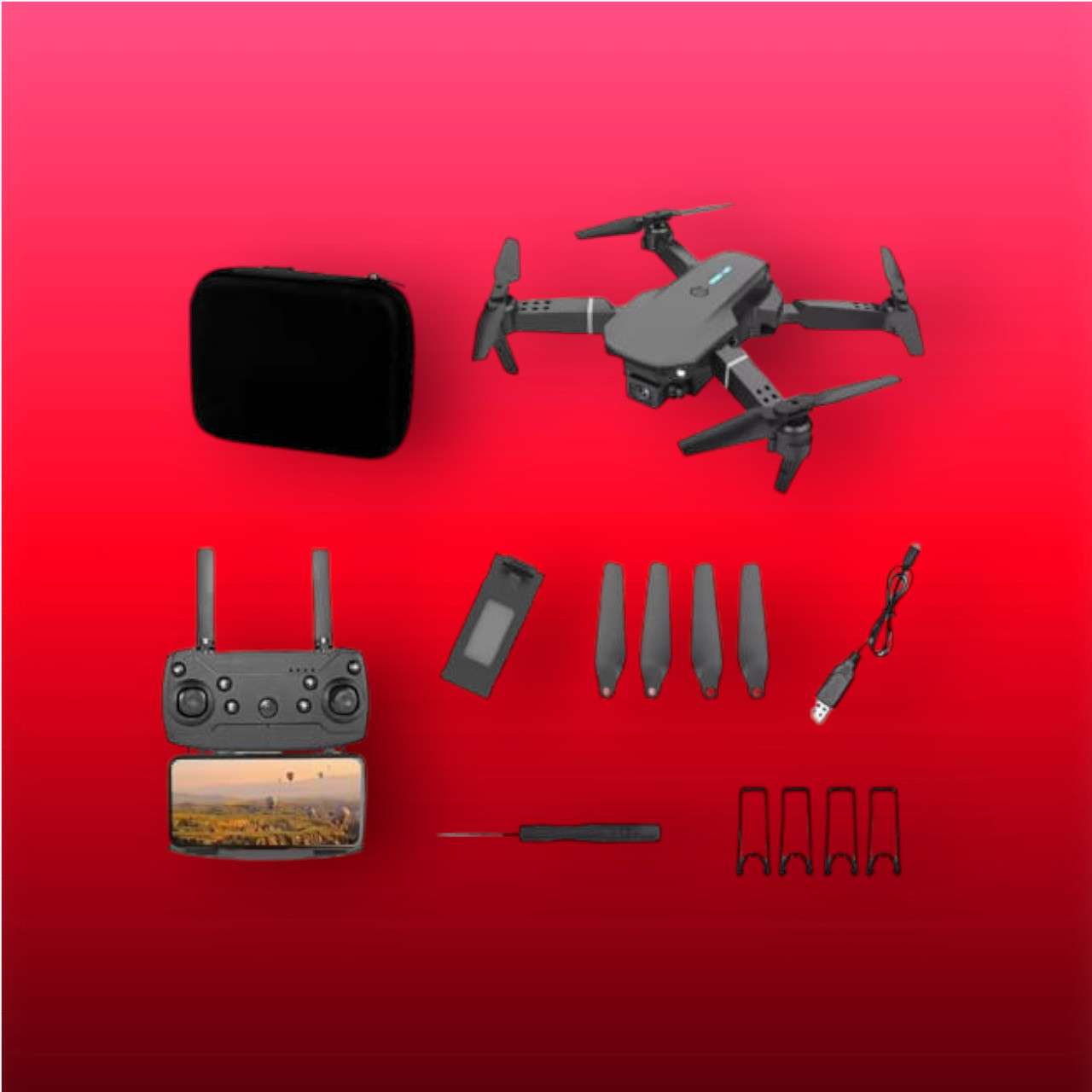 swa mi E8 WiFi Camera Remote Control 360 Flip Stunt Drone 2 Batteries_17 Drone image 1