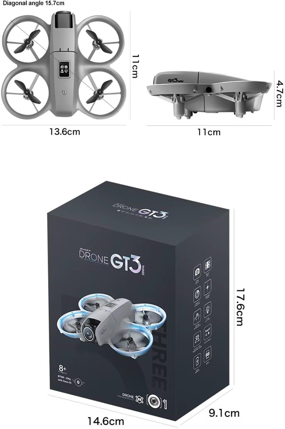 khodiyar GT3 Foldable Drone with HD Camera, WiFi FPV, One-Key Takeoff Drone Drone-picture-22
