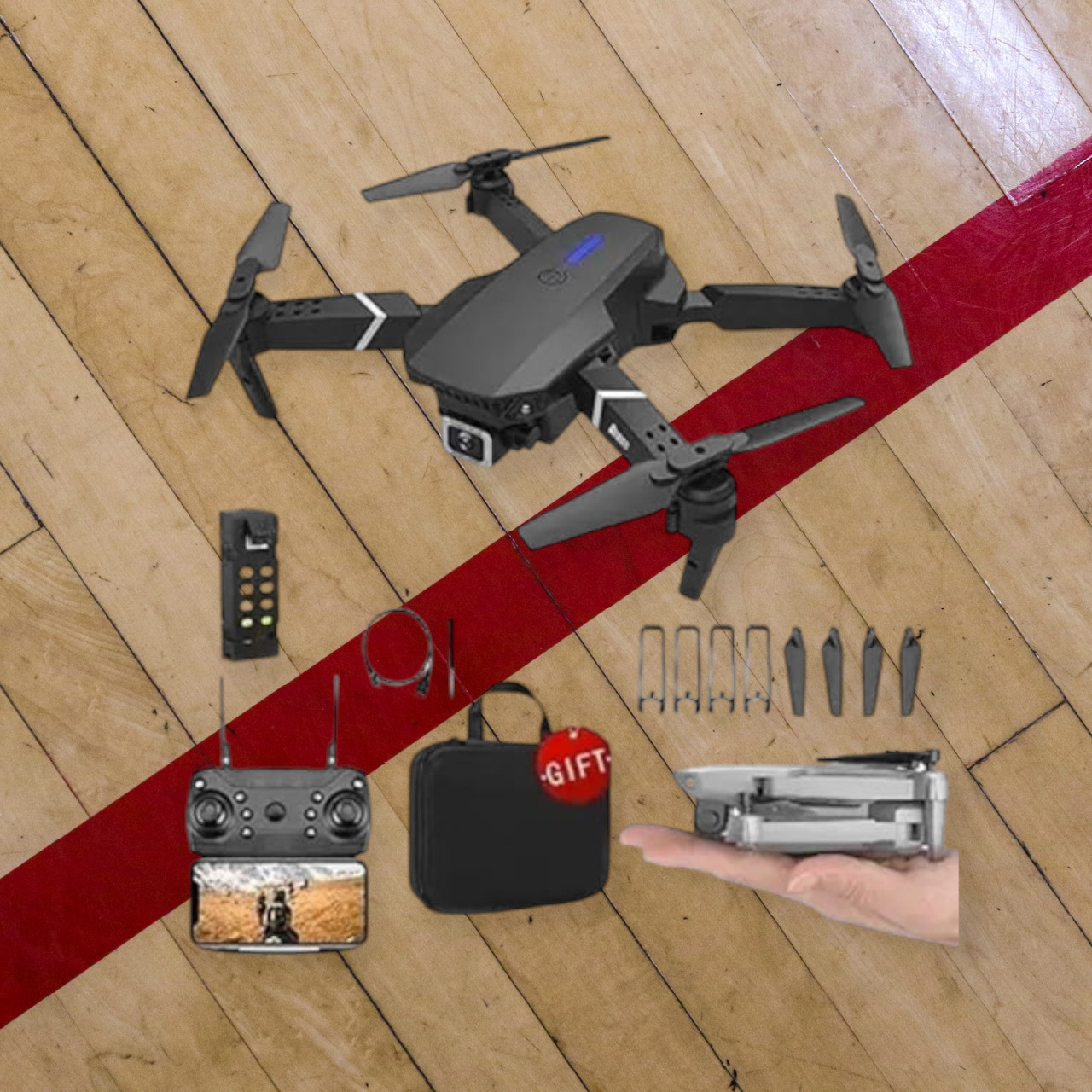 swa mi Camera dron1080P with Wide Angle Camera Long Flight time Auto Hover Foldable_28 Drone image 1