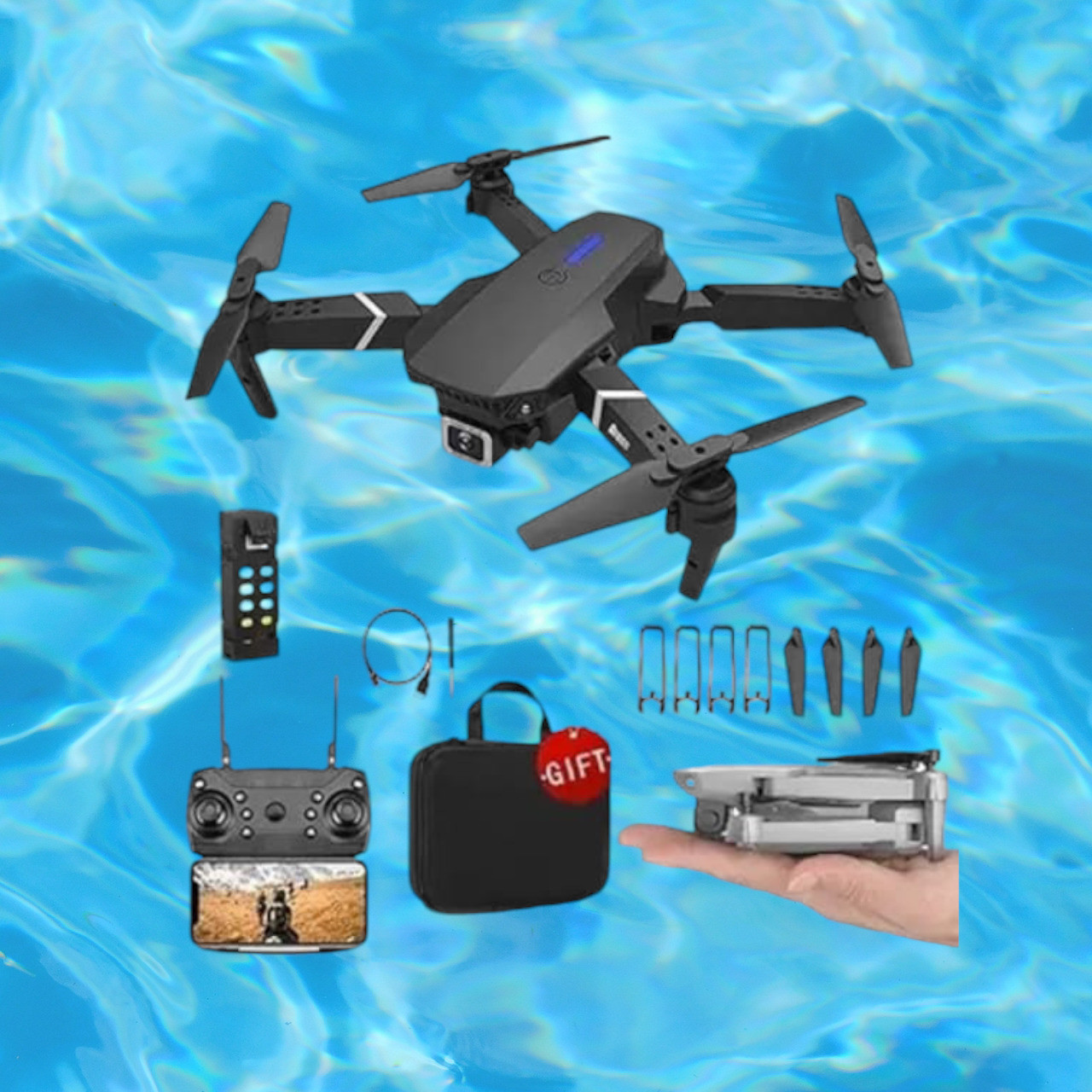 swa mi Camera dron1080P with Wide Angle Camera Long Flight time Auto Hover Foldable_23 Drone image 1