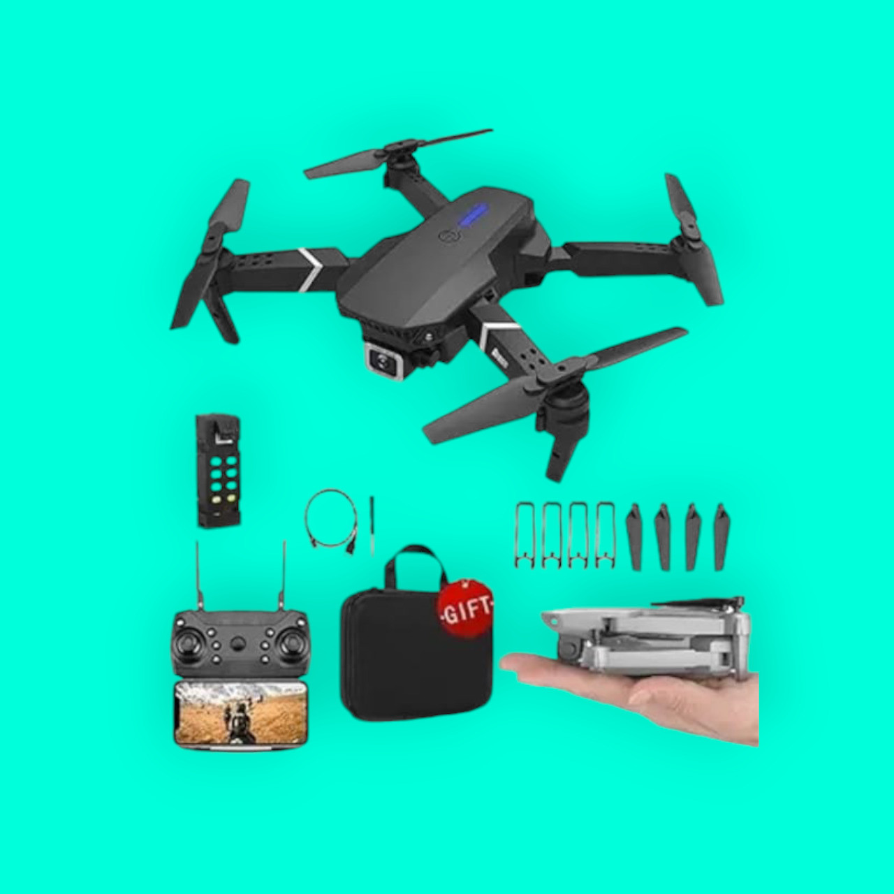 swa mi Camera dron1080P with Wide Angle Camera Long Flight time Auto Hover Foldable_16 Drone image 1
