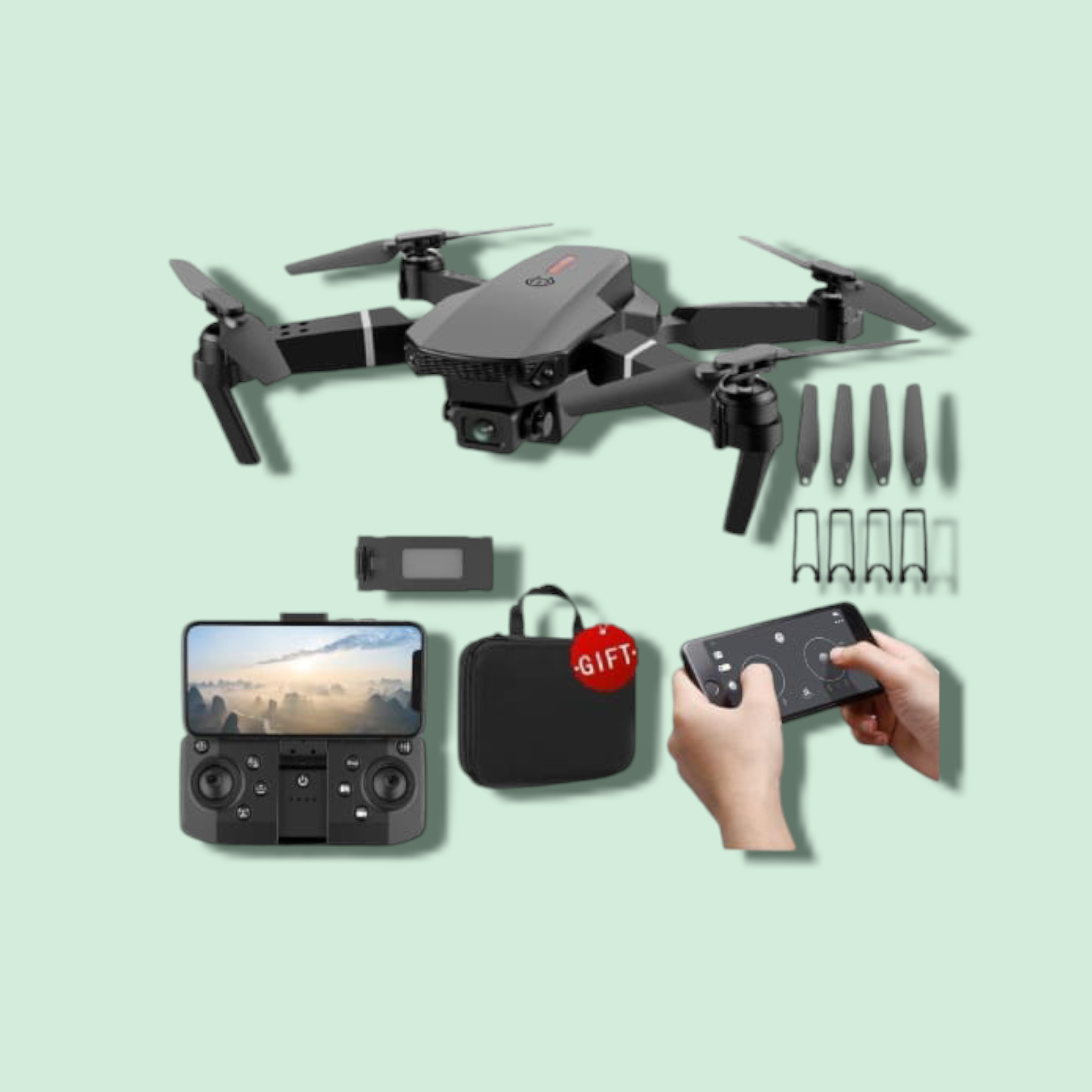 swa mi Drone WiFi Camera Drone Remote Control Quadcopter 360 Flip Stunt Drone_6 Drone image 1