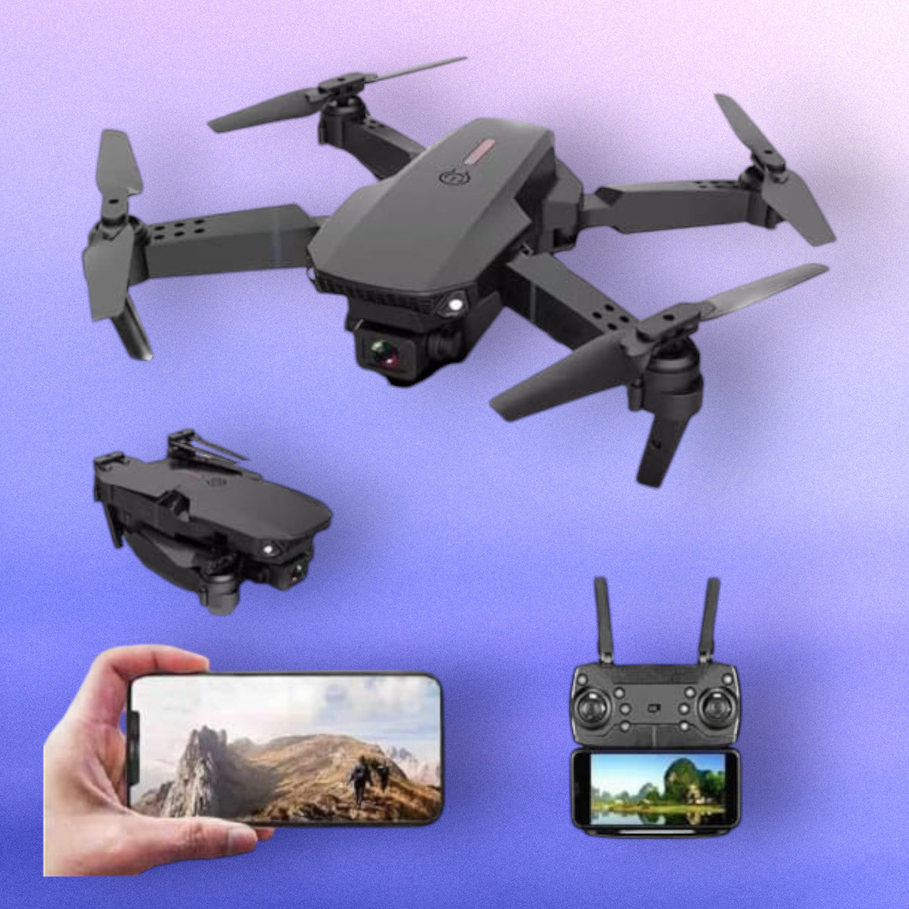 swa mi E88-New Pro Version Drone With Dual Camera Drones For Adults Drone _a24 Drone image 1