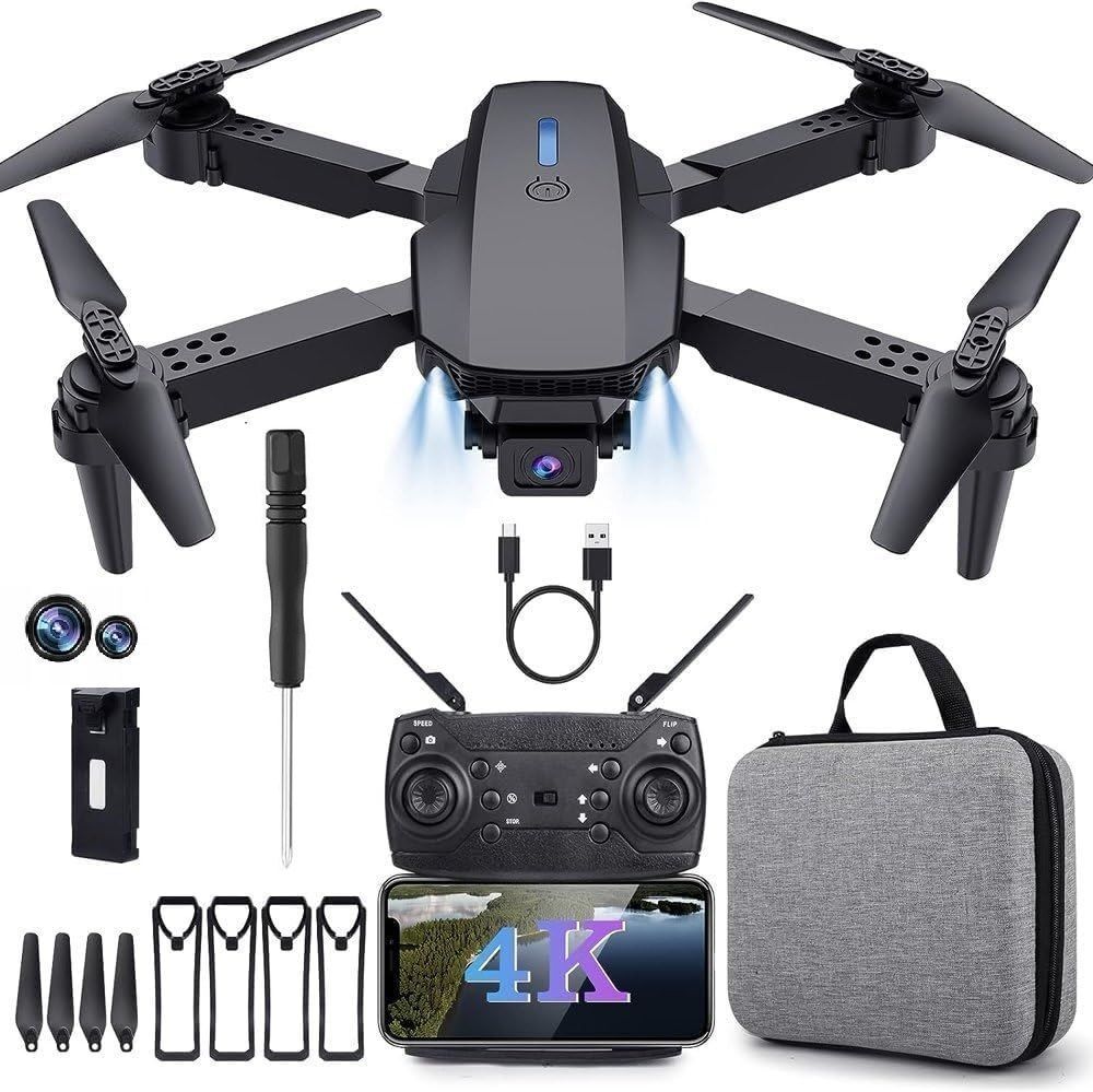 4k dual camera drone E88 Foldable WiFi Quadcopter GPS Trajectory Drone-image-44