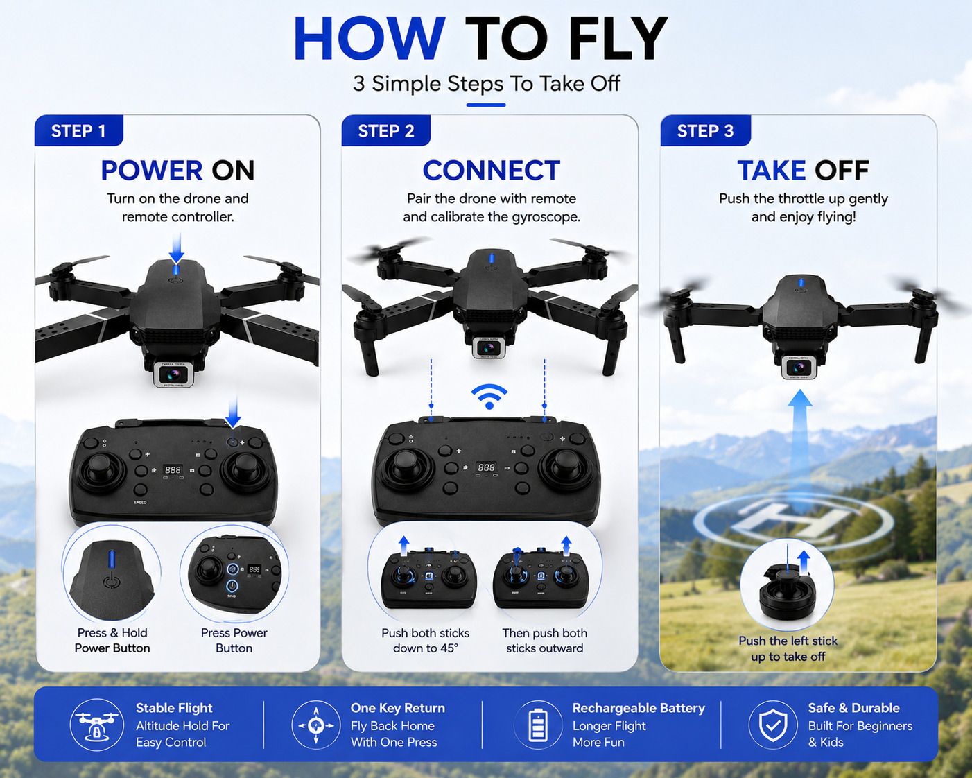4K Q2 Dual Camera Quadcopter Flying Long Range FPV RC Foldable Mini1 Drone Drone-image-21