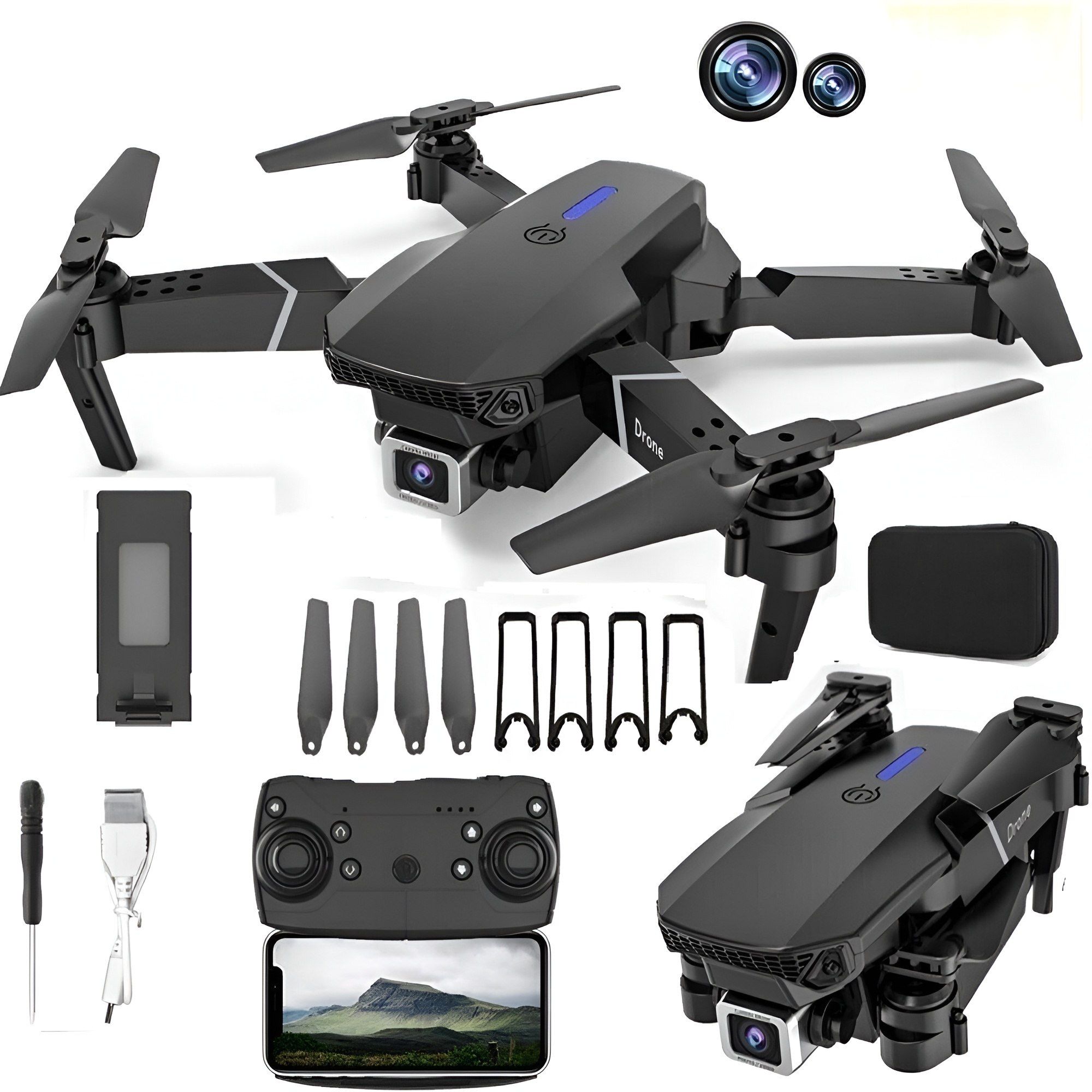 • E88 Pro Smart 4K HD Camera Foldable Drone for Aerial Photography Drone-image-35