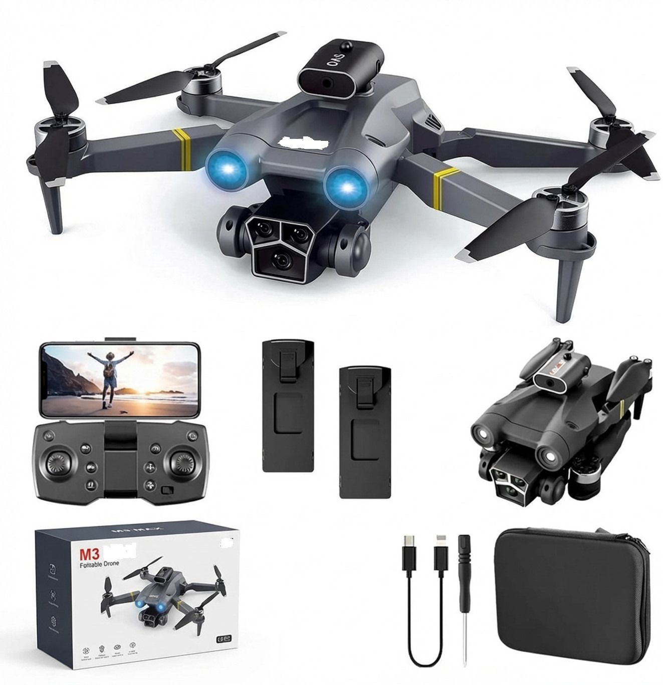 tulrav Drone Mini with Dual Camera Wi-Fi FPV, Gesture Selfie, 360° Flips Drone-picture-11