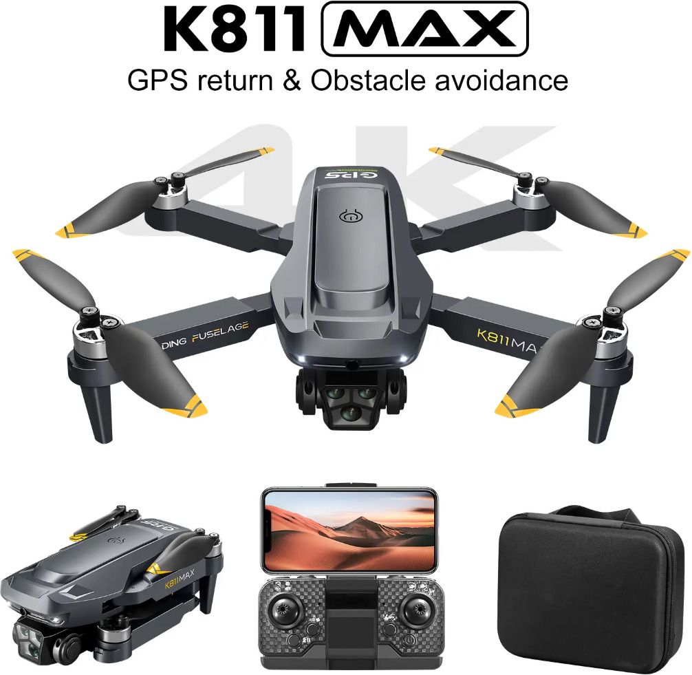 K811 MAX RC Drone is a foldable, GPS-enabled drone designed for beginner pilots Drone-image-41