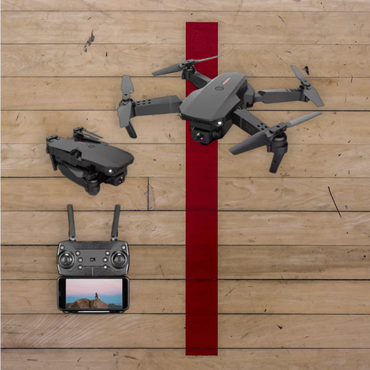 swa mi E99 Foldable Pro Drone for Kids | Obstacle Avoidance rone 2 Batteries_19 Drone image 1