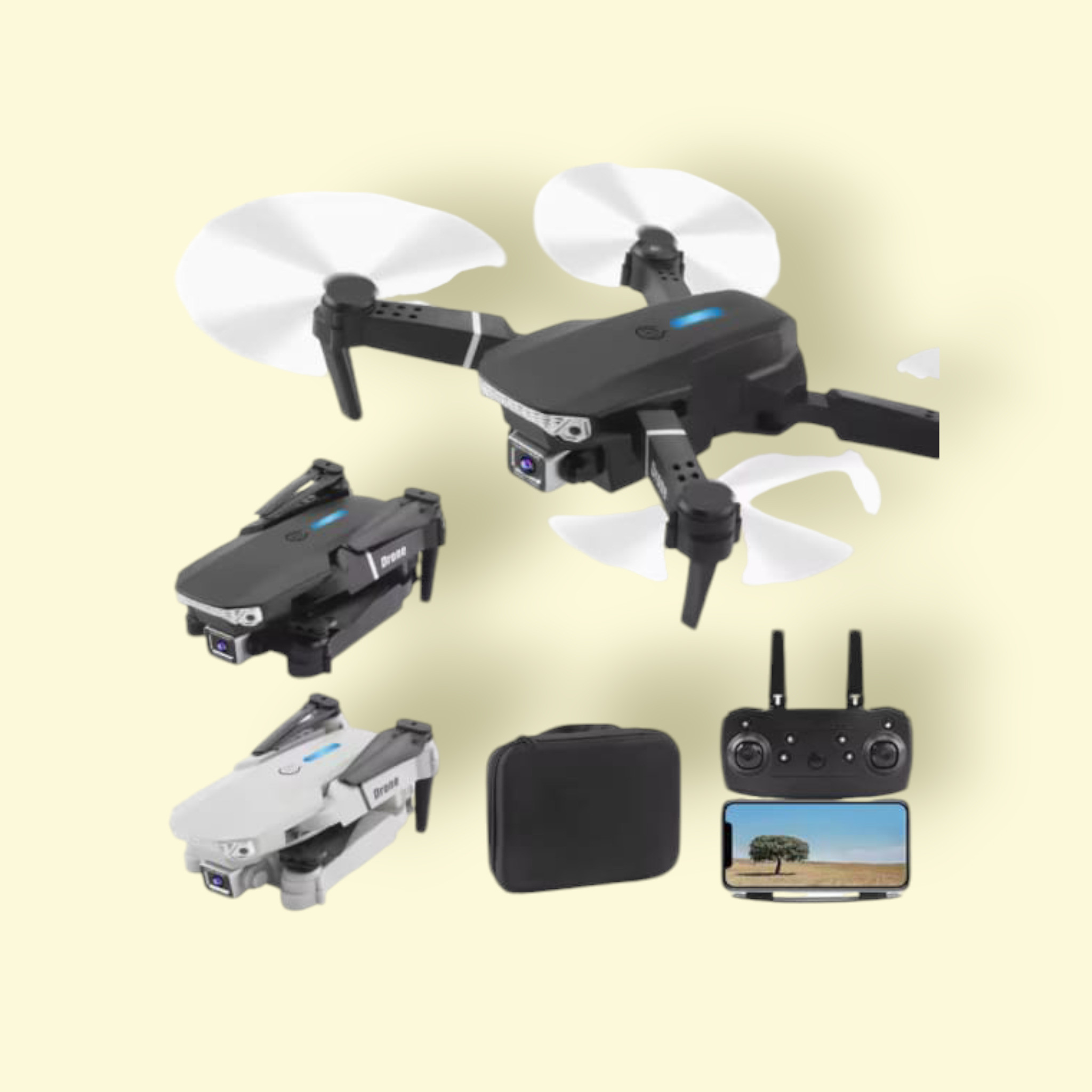 swa mi E99 Drone WiFi Camera Drone Remote Control 360 Flip Stunt Drone 2 Batteries_5 Drone image 1