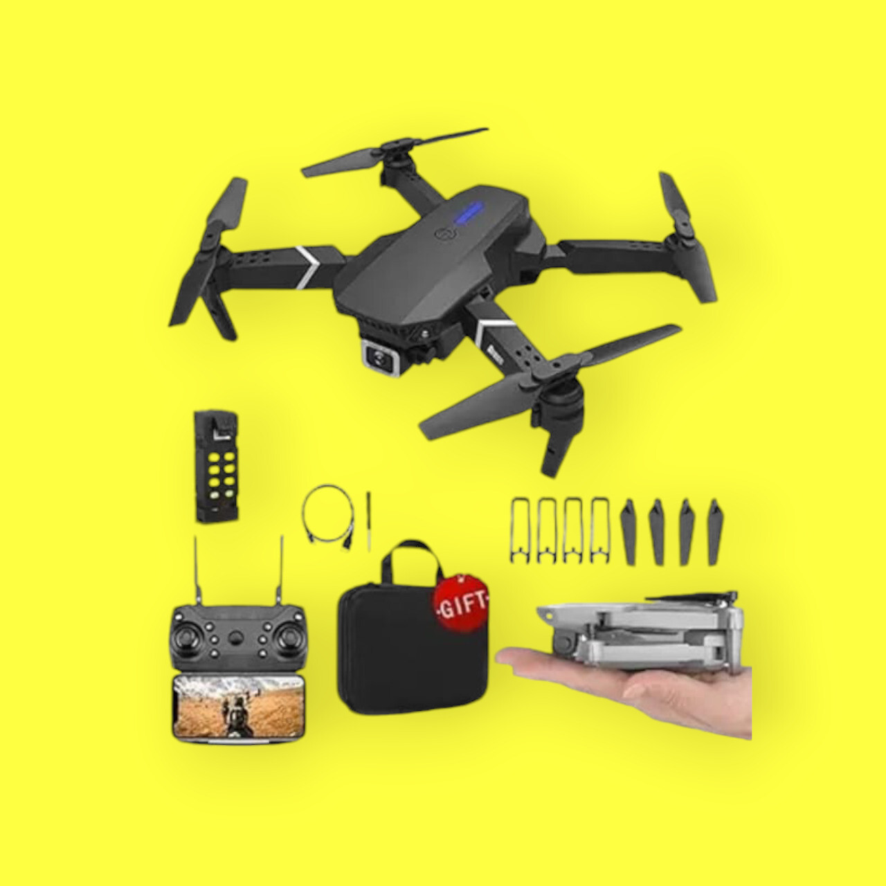 swa mi Camera dron1080P with Wide Angle Camera Long Flight time Auto Hover Foldable_13 Drone image 1
