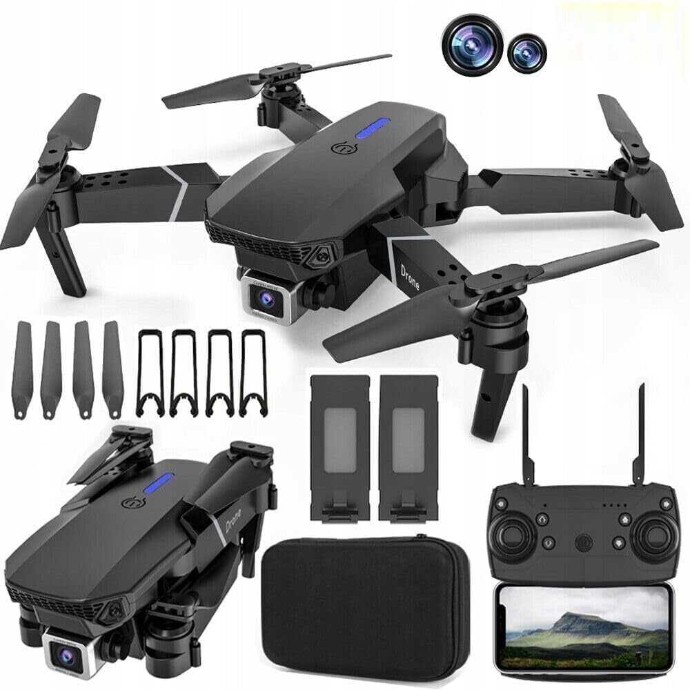 Foldable Mini Drone with Camera, Wifi FPV Quadcopter Remote Controller-E88 Drone