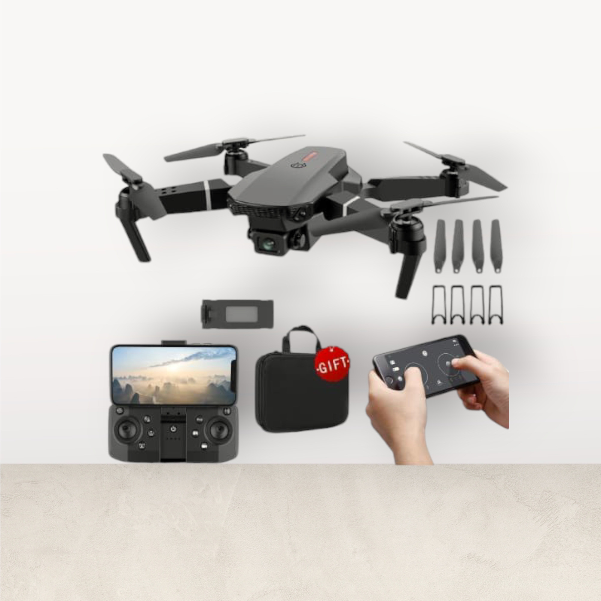 swa mi Drone WiFi Camera Drone Remote Control Quadcopter 360 Flip Stunt Drone_7 Drone image 1