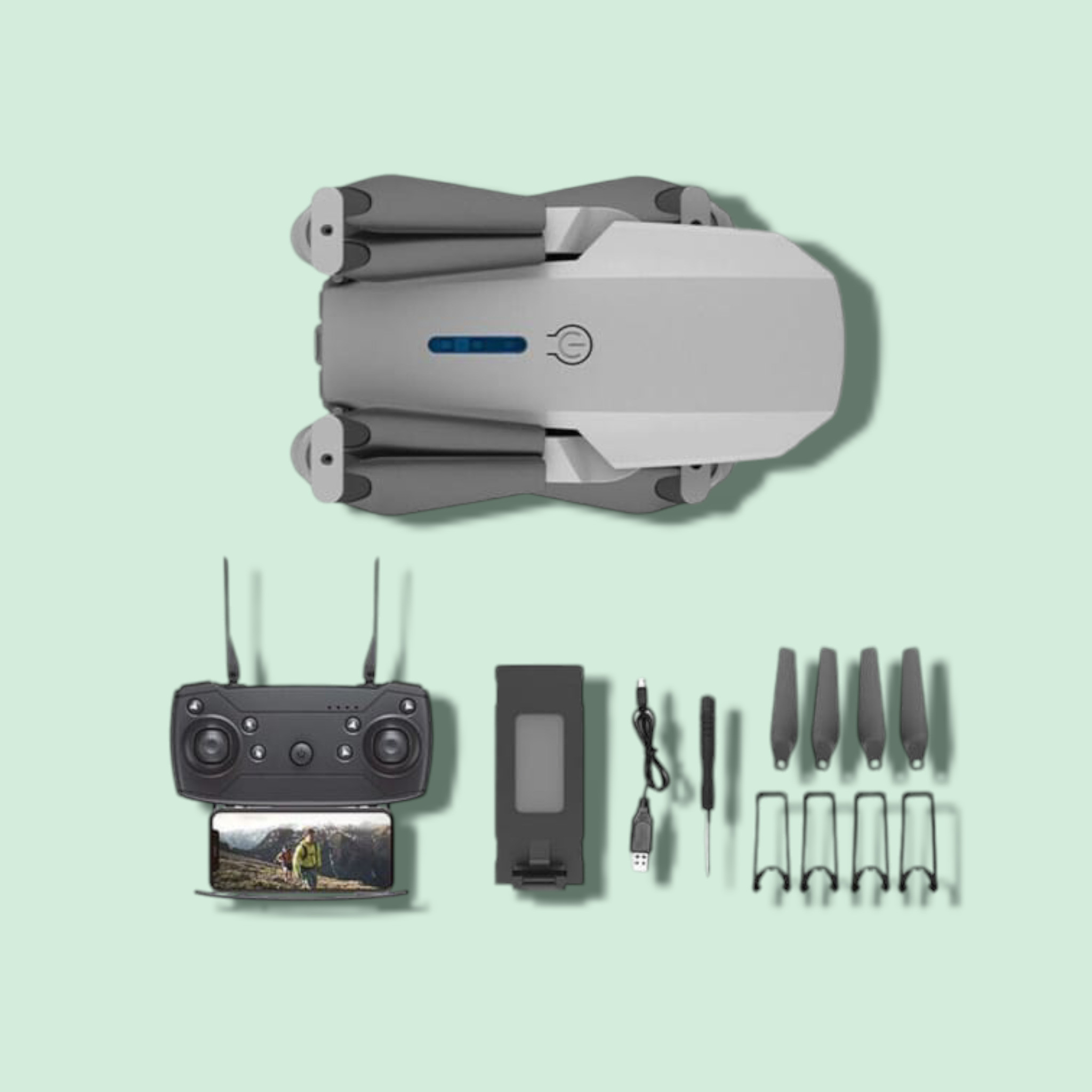 swa mi E88 4K Video Laser Obstacle Avoidance Drone Global Range Drones With HD Camera_6 Drone image 1