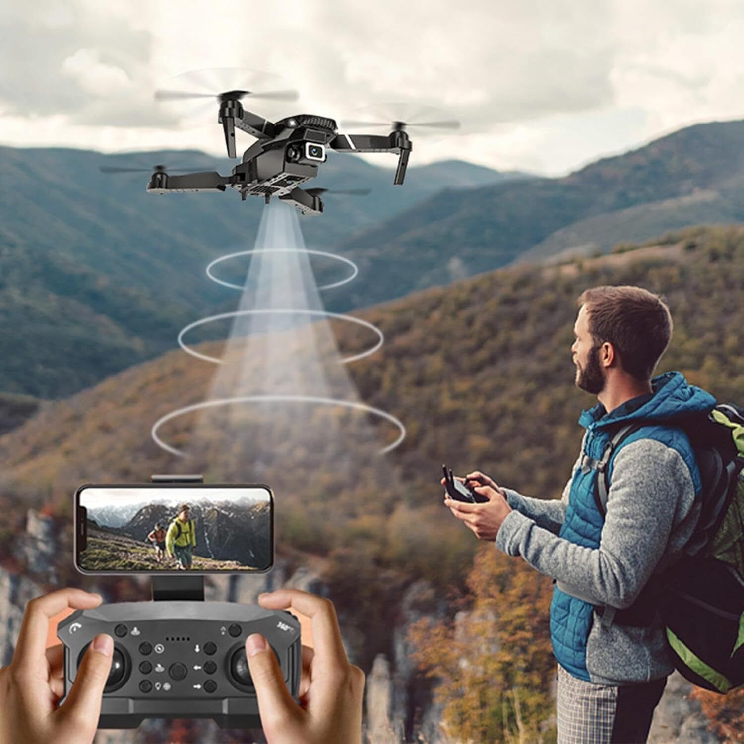 4K Dual Camera Mini Drone with WiFi FPV, 1080P HD, Foldable, Altitude Hold Drone-image-19