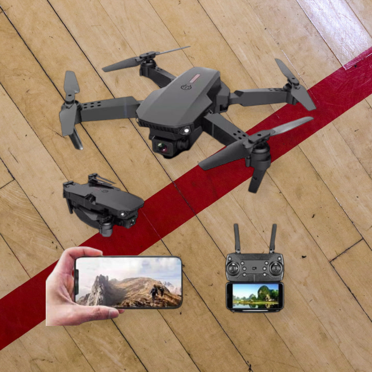 swa mi E88-New Pro Version Drone With Dual Camera Drones For Adults Drone _a20 Drone image 1