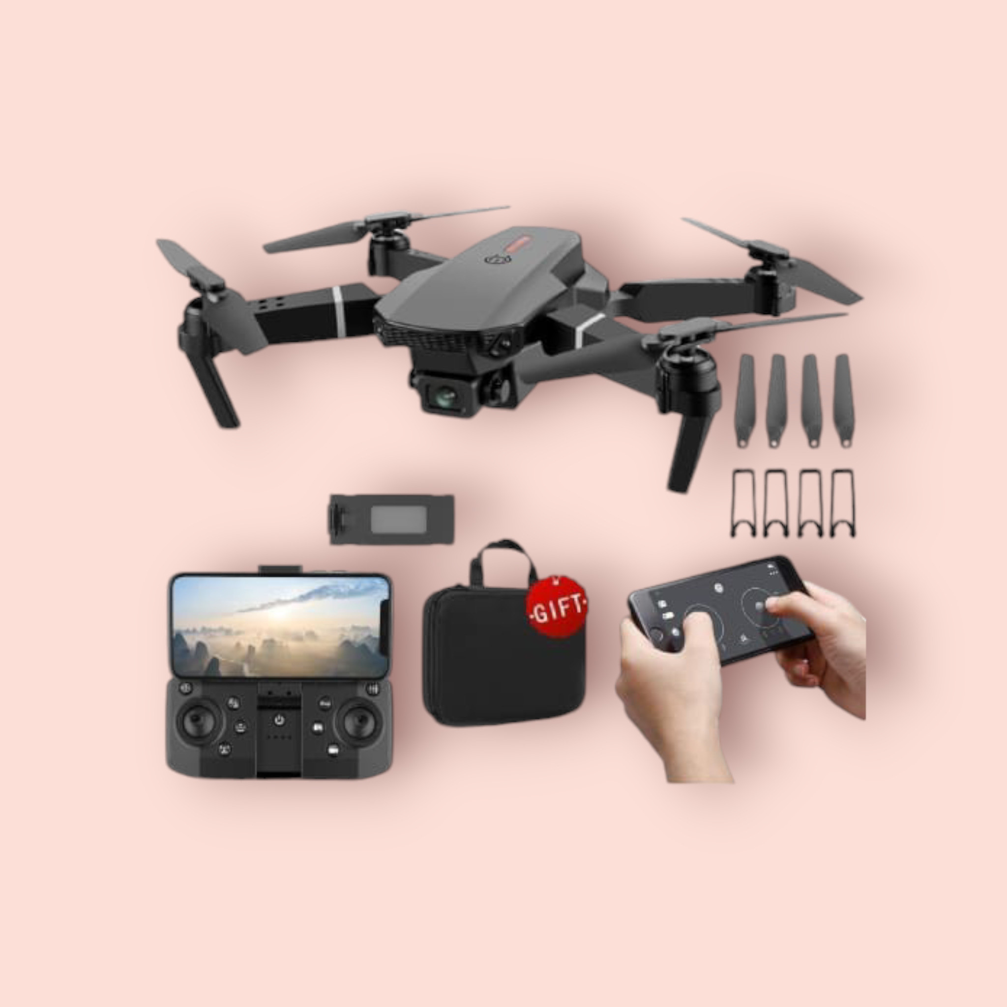 swa mi Drone WiFi Camera Drone Remote Control Quadcopter 360 Flip Stunt Drone_2 Drone image 1